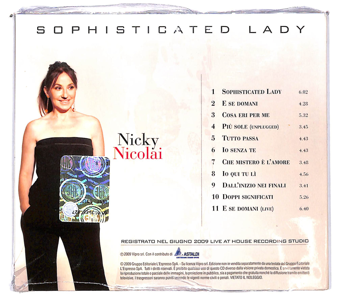 EBOND Nicky Nicolai -Sophisticated Lady EDITORIALE DIGIPACK CD CD101711