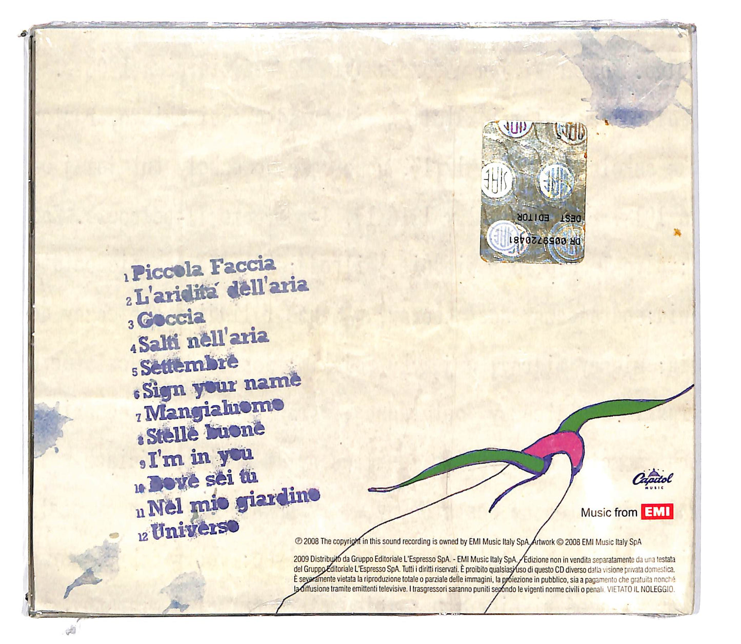 EBOND Cristina Dona - Piccola Faccia EDITORIALE DIGIPACK CD CD101733