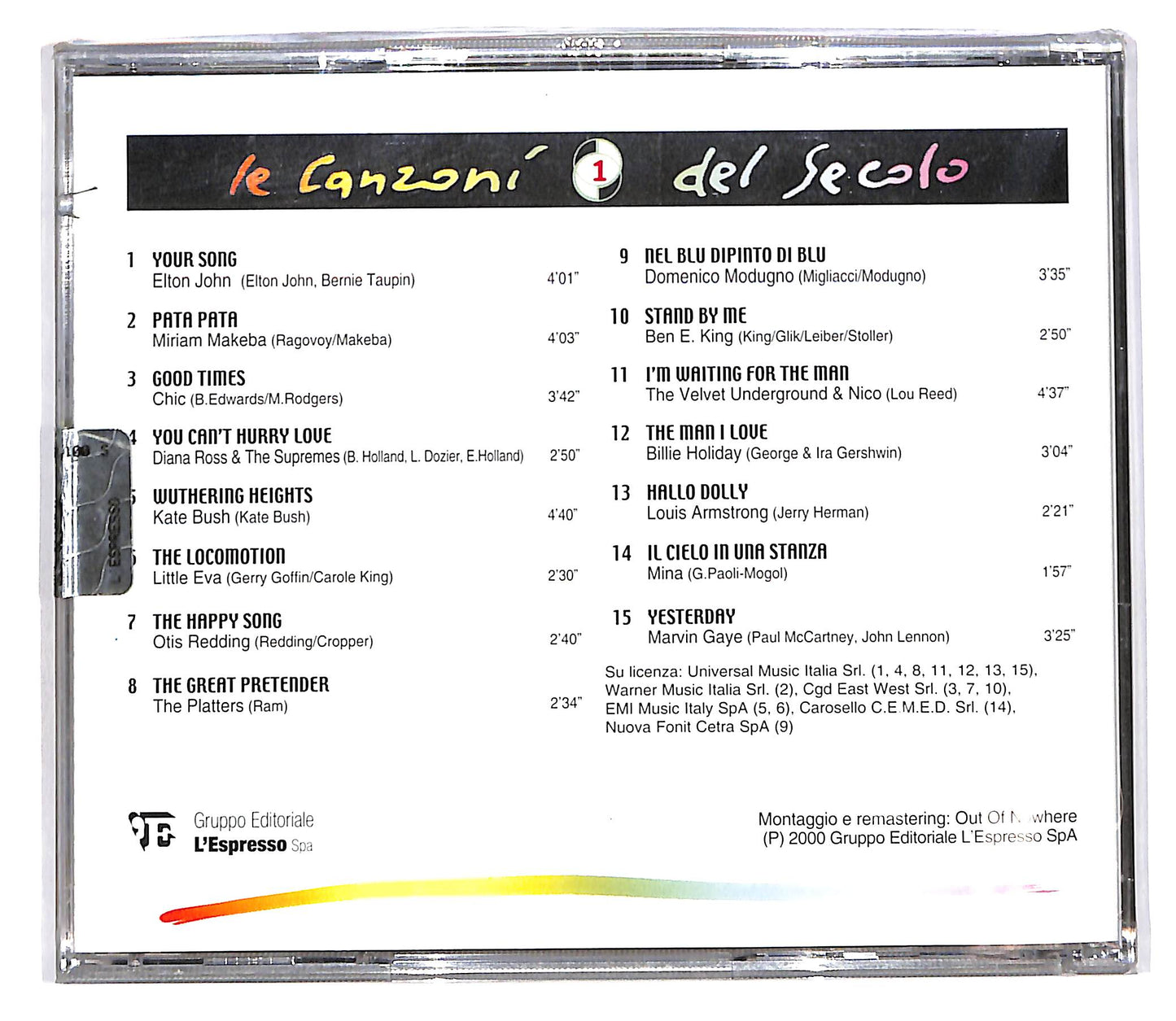 EBOND Various - Le Canzoni del Secolo vol 1 EDITORIALE CD CD101740
