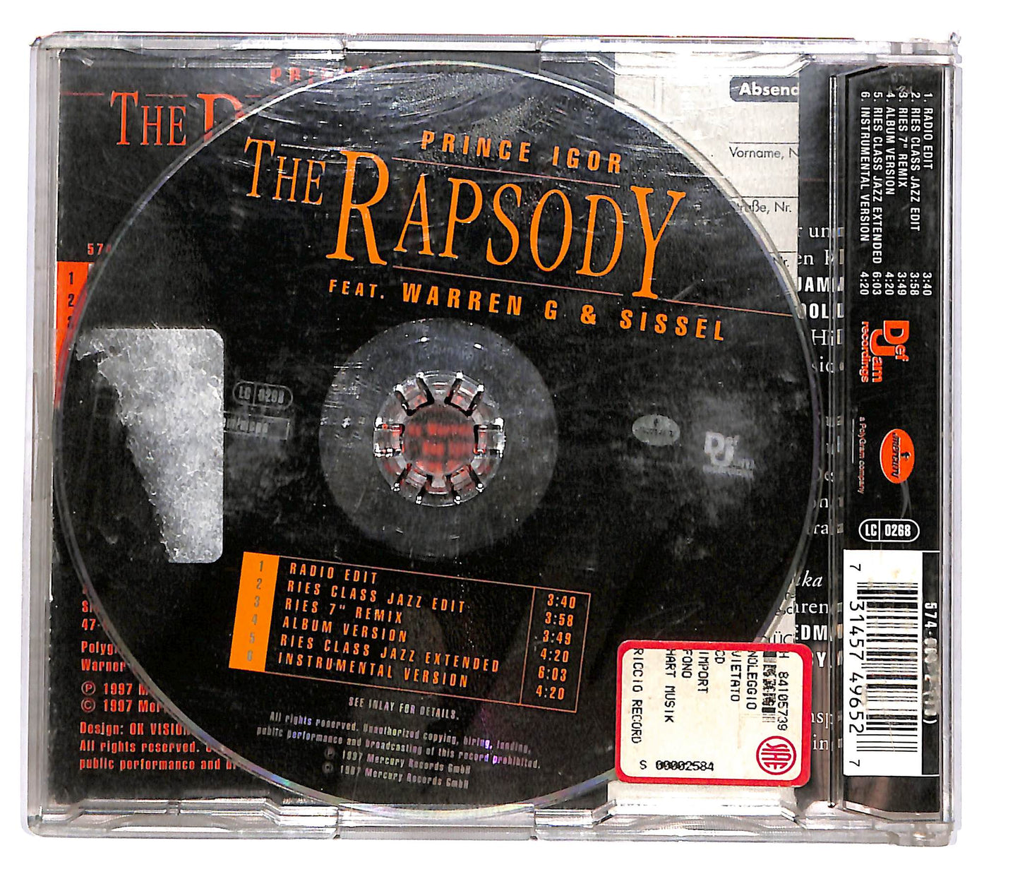 EBOND The Rapsody Feat. Warren G & Sissel - Prince Igor CD CD101833