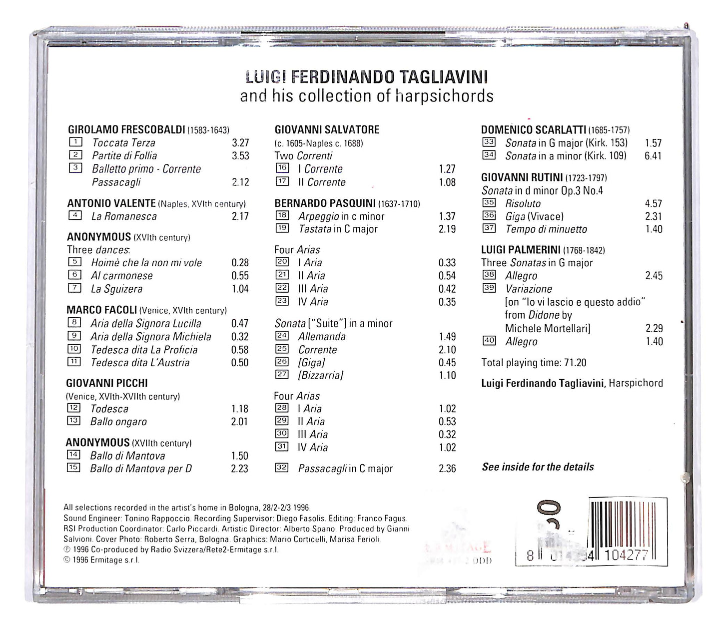 EBOND Ferdinando Tagliavini - and His Collection of Harpsichords CD CD101906