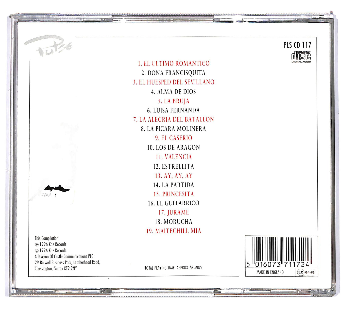 EBOND Jose Carreras - Romantica Popular Spanish Songs CD CD101955