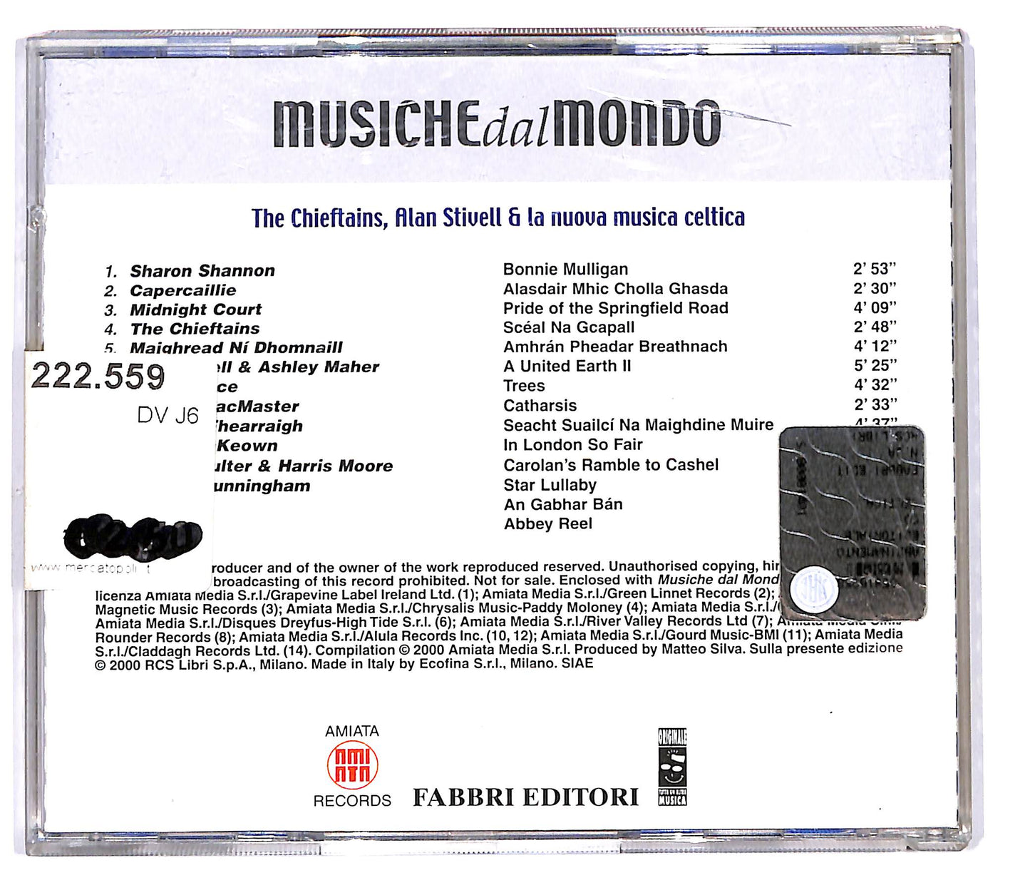 EBOND Various - Europa - Area Celtica - musiche del mondoEDITORIALE CD CD102027