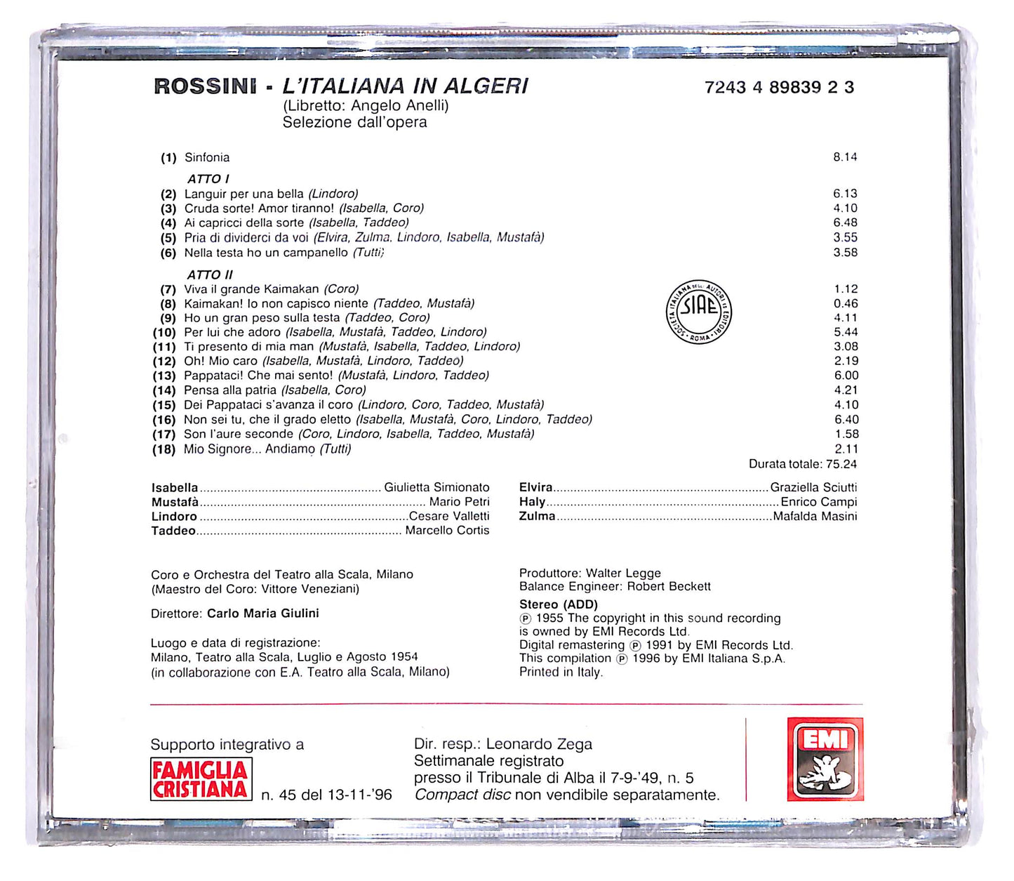 EBOND Rossini - L'Italiana In Algeri Le Pagine Piu Belle EDITORIALE CD CD102043