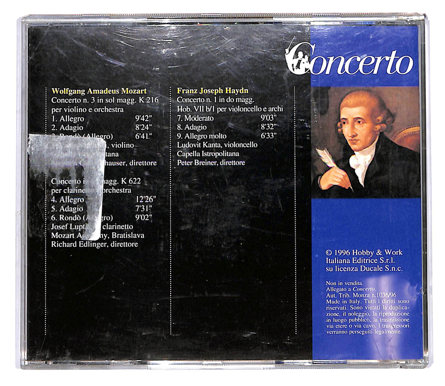 EBOND Mozart Haydn - Concerti K 216 K 622 Hob VIIb -1 EDITORIALE CD CD102053