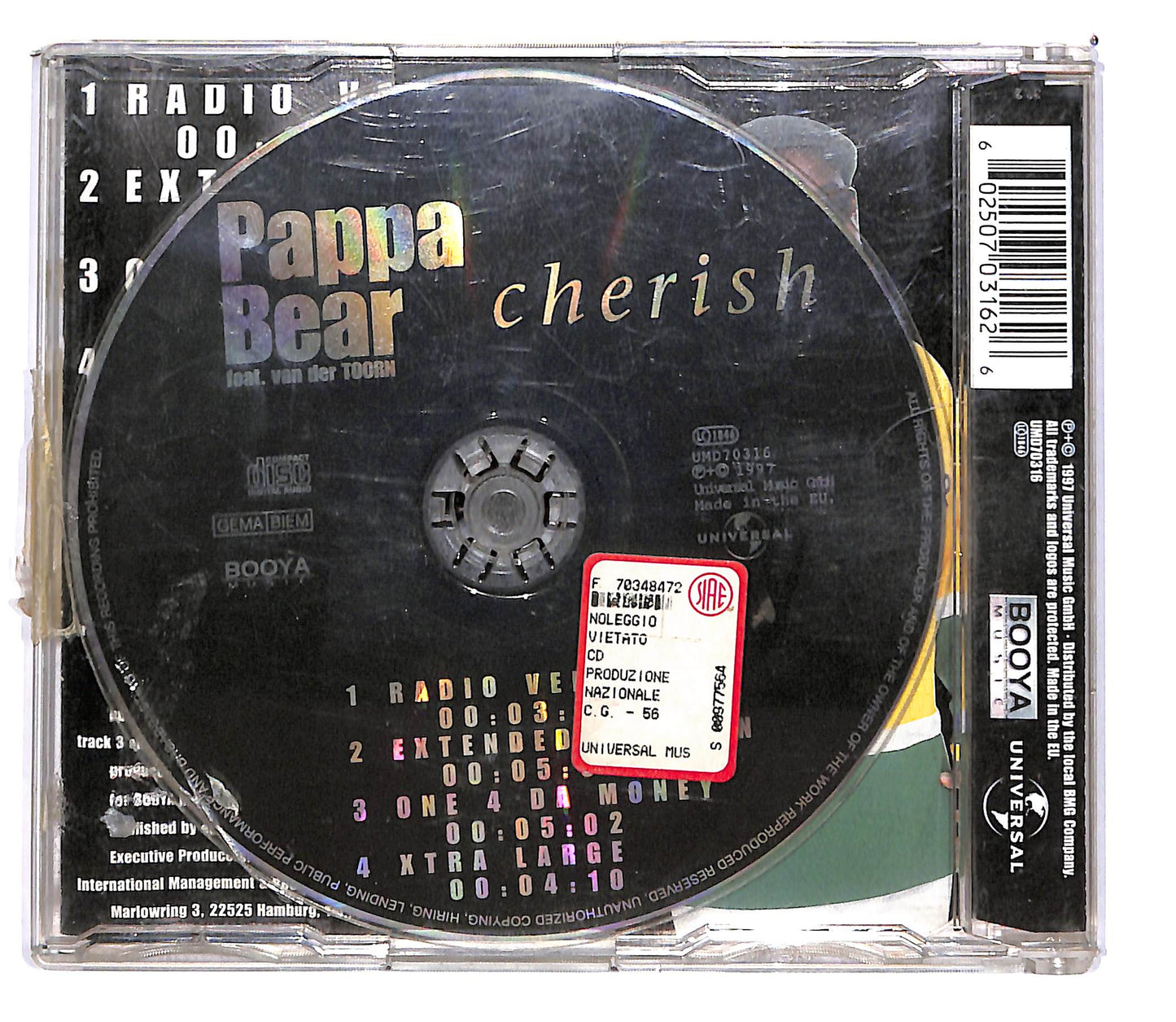 EBOND Pappa Bear Feat. van der Toorn - Cherish CD CD102143