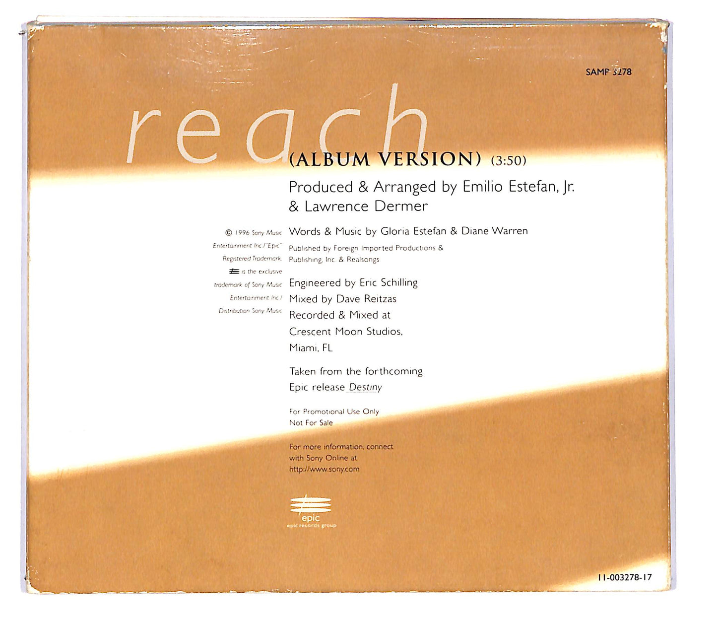 EBOND Gloria Estefan - Reach DIGIPACK CD CD102153