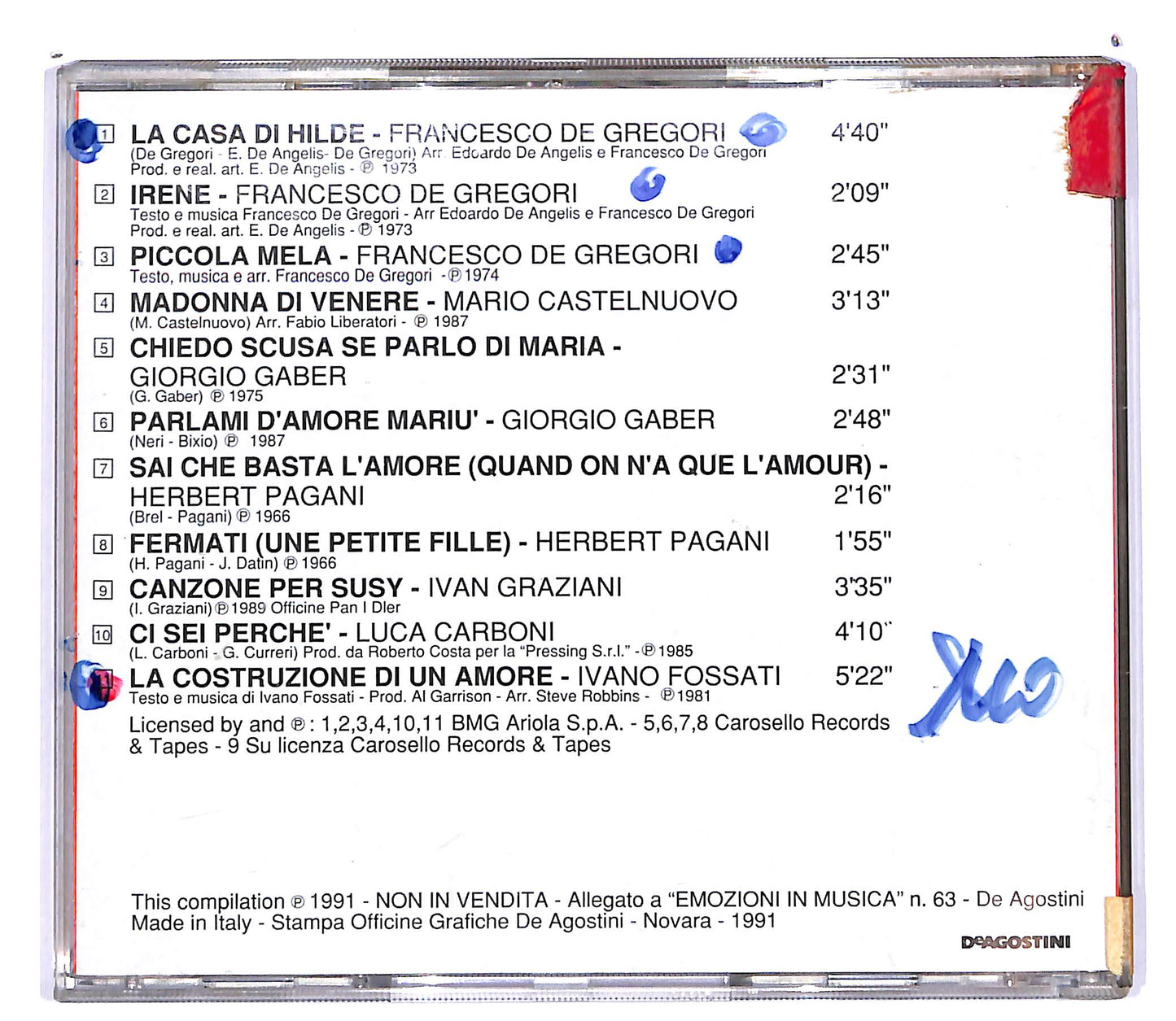 EBOND Various - La Costruzione Di Un Amore EDITORIALE CD CD102470