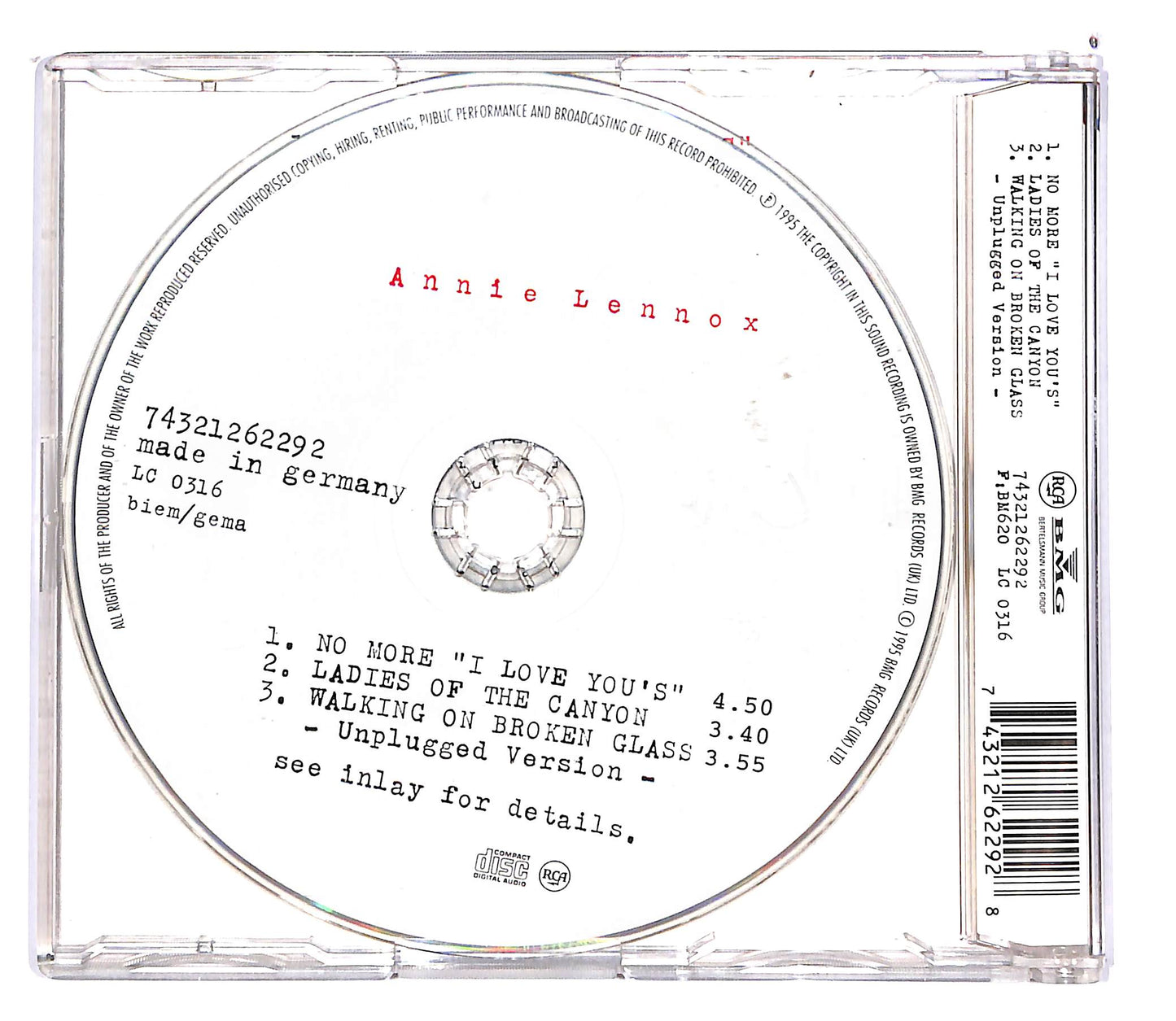 EBOND Annie Lennox - No More I Love You's CD CD102624
