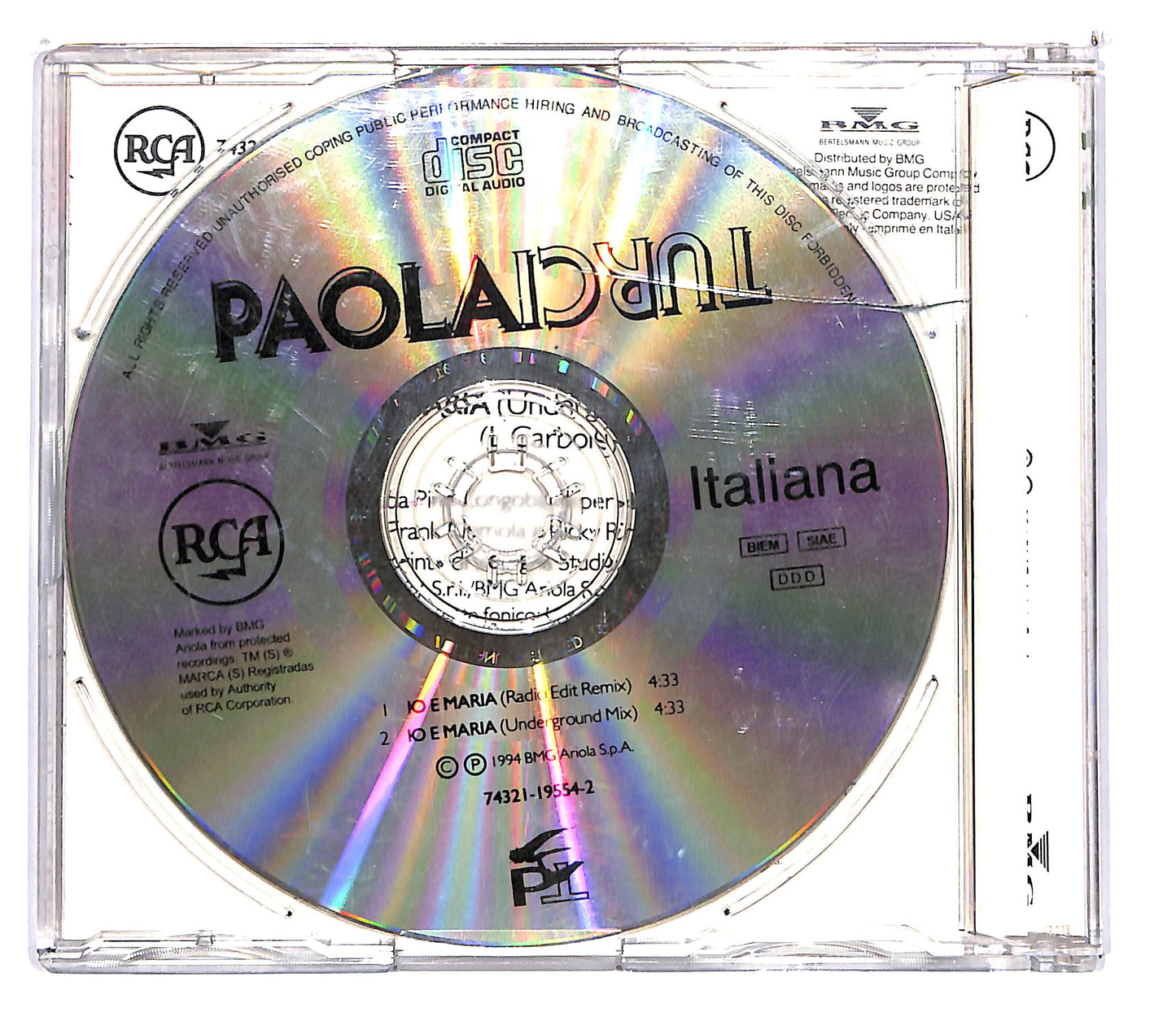 EBOND Paola Turci - Io E Maria (Remix) CD CD102635