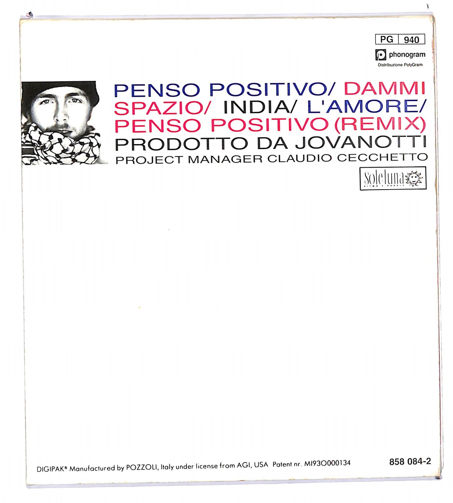 EBOND Jovanotti - Penso Positivo DIGIPACK CD CD102704