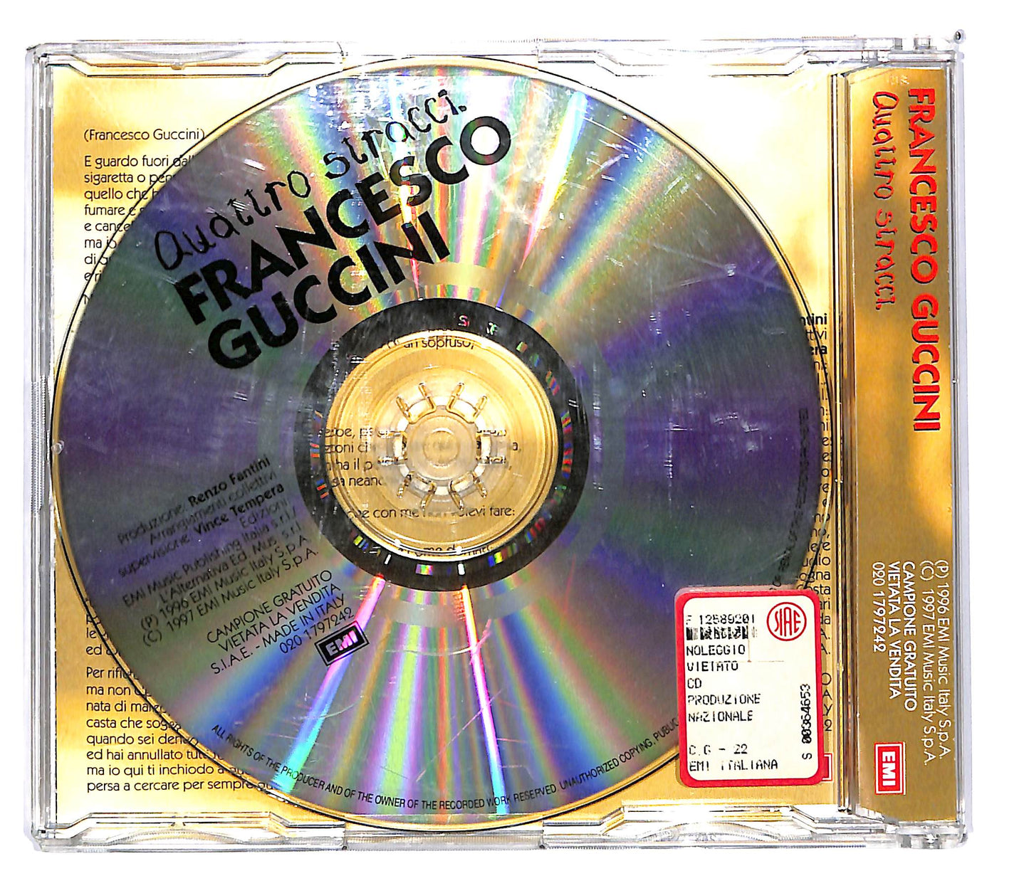 EBOND Francesco Guccini - Quattro Stracci CD CD102716