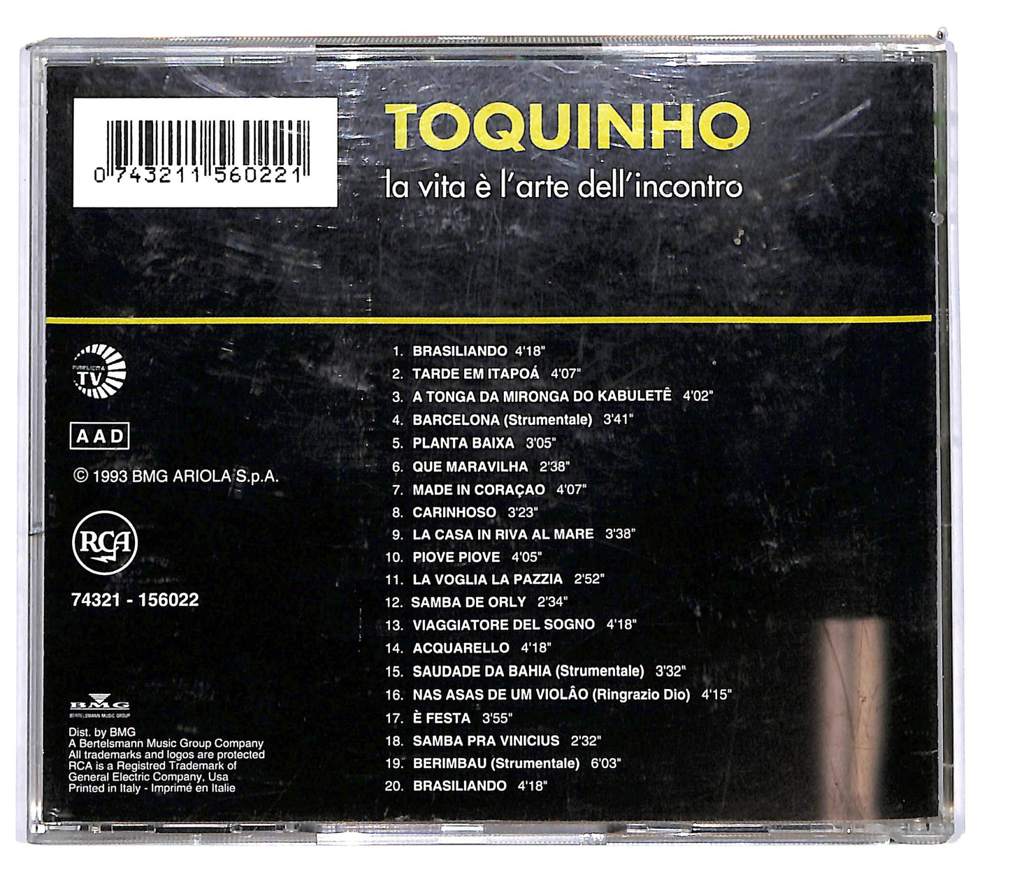 EBOND Toquinho - La Vita E L'Arte Dell'Incontro CD CD102730