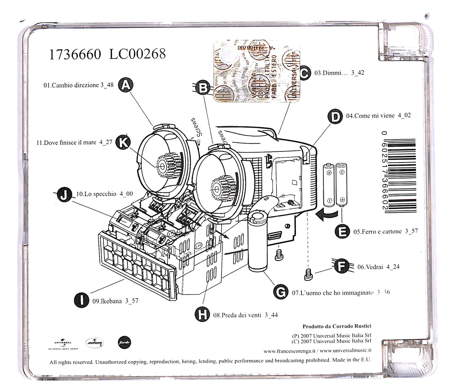 EBOND Francesco Renga - Ferro E Cartone SJB CD CD102801