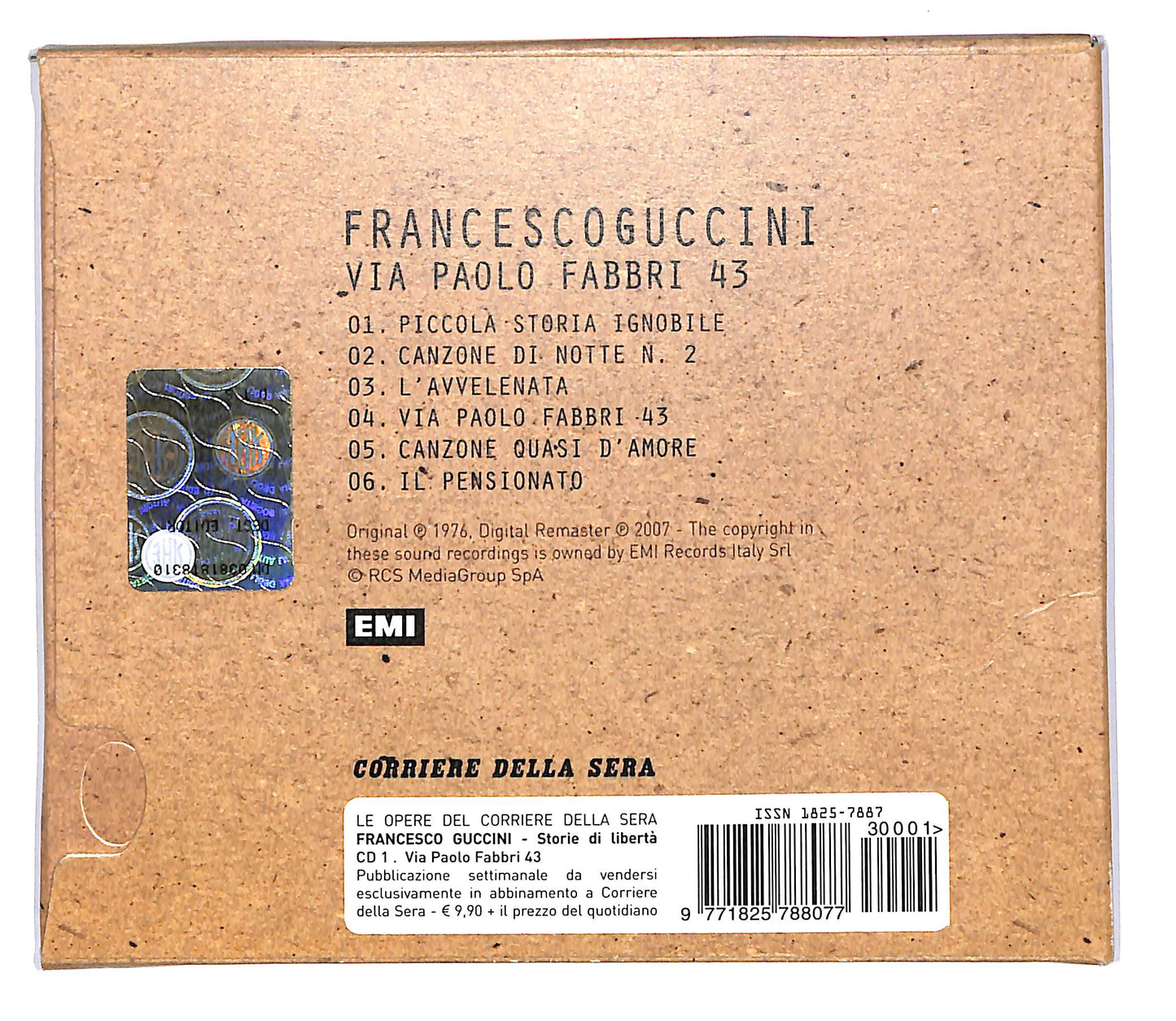 EBOND Francesco Guccini - via Paolo Fabbri 43 vol.1 EDITORIALE CD CD102820