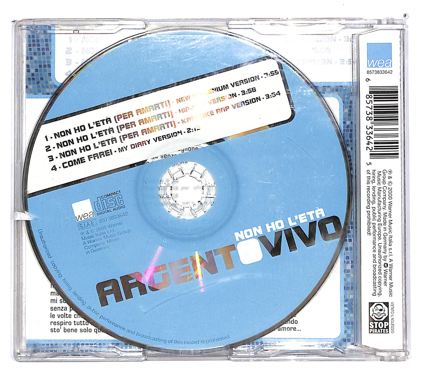 EBOND Argentovivo - Non Ho L'Eta CD CD102913