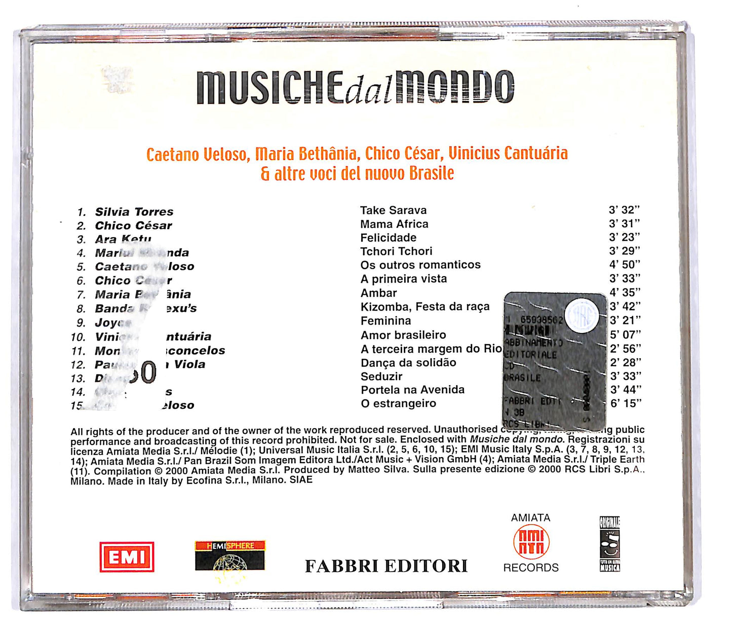 EBOND Various - centro e sud america - Brasile EDITORIALE CD CD102933