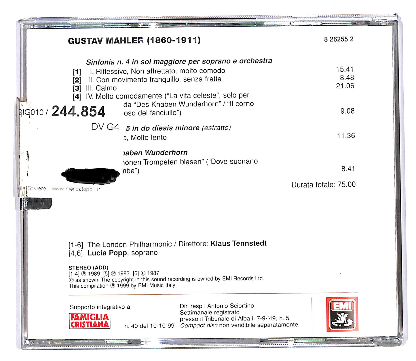 EBOND Gustav Mahler - Gustav Mahler (1860-1911) EDITORIALE CD CD102935