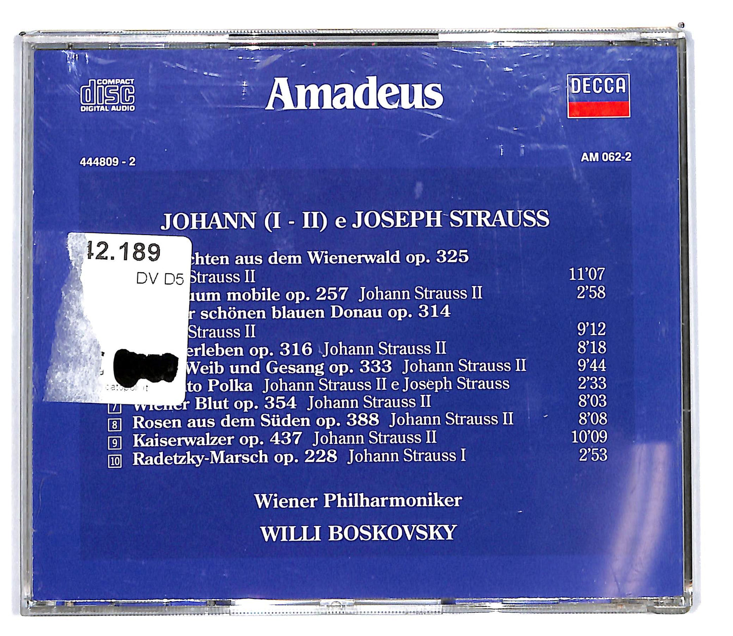 EBOND Johann Strauss I II E Joseph Strauss Wiener Philharmoniker CD CD103030