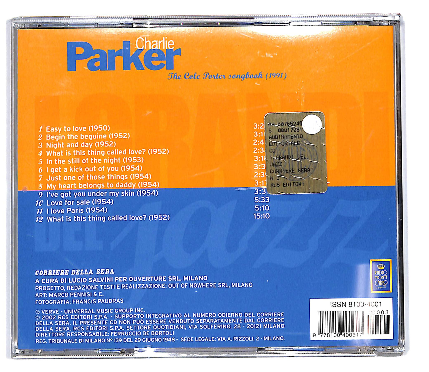EBOND Charlie Parker - The Cole Porter Songbook EDITORIALE CD CD103035