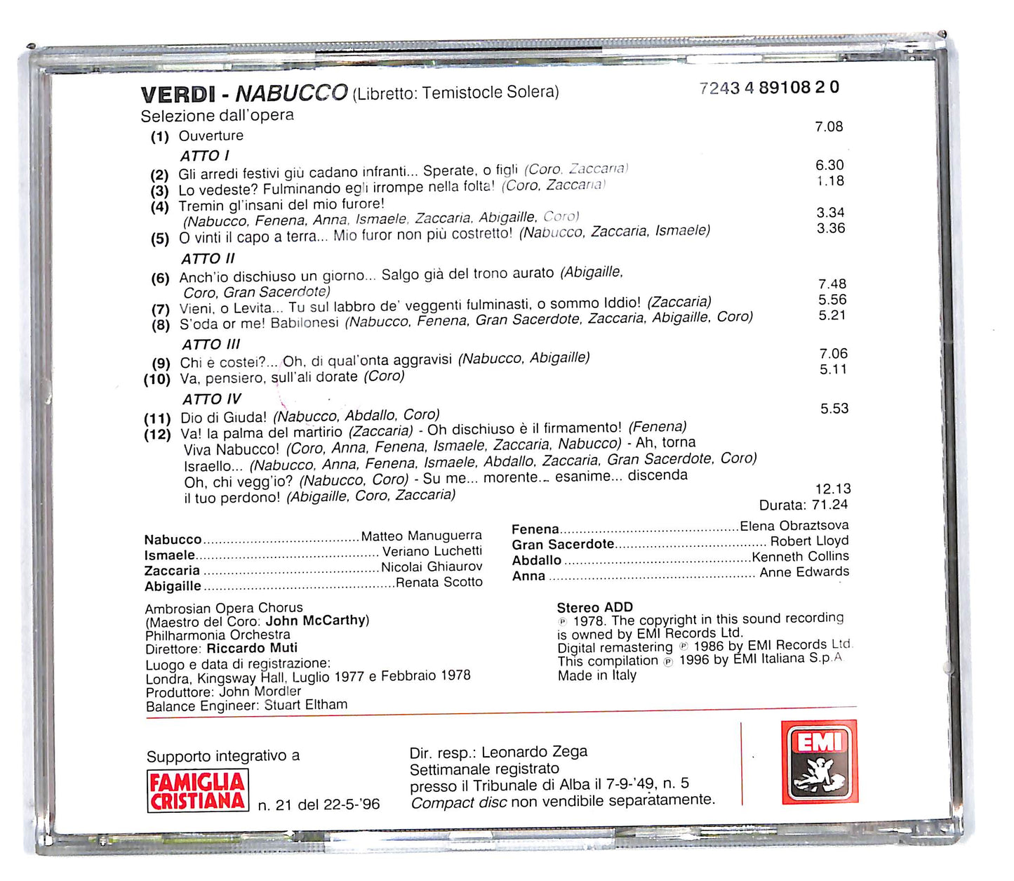 EBOND Verdi - Nabucco (Le Pagine Piu Belle) EDITORIALE CD CD103049