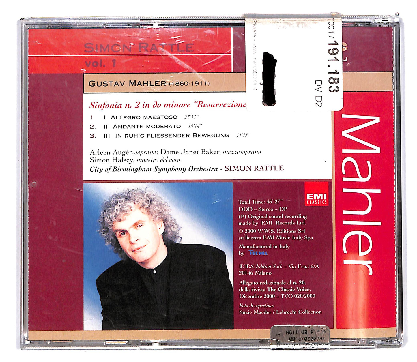 EBOND Mahler - Simon Rattle - Sinfonia N. 2 'Resurrezione vol.1 CD CD103059