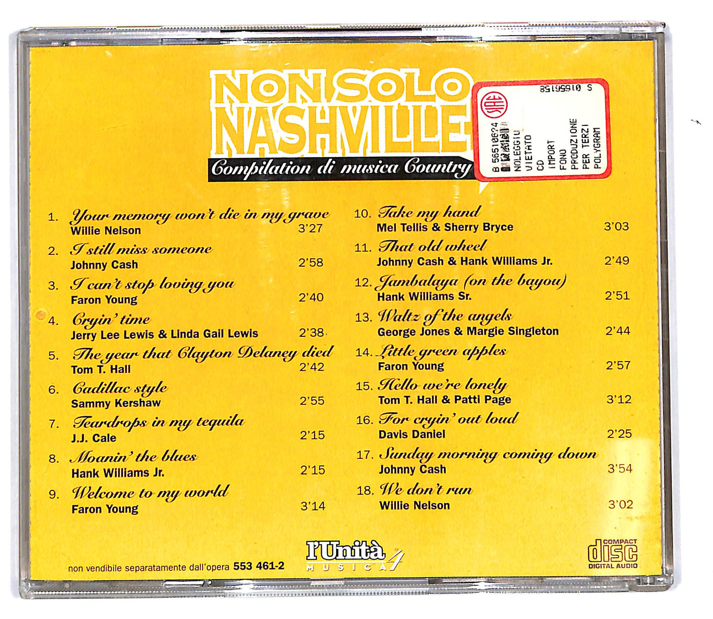 EBOND Non solo Nashville - Compilation di musica Country EDITORIALE CD CD103137