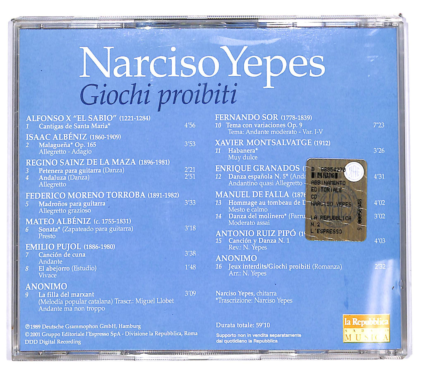 EBOND Narciso Yepes - Giochi Proibiti CD CD103160