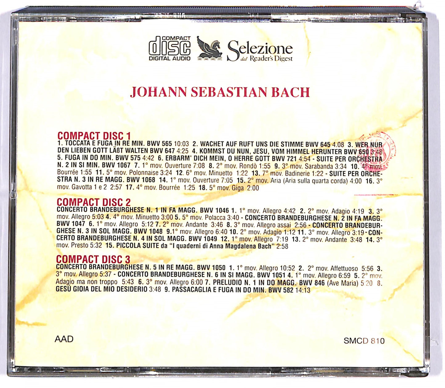 EBOND Various - Johann Sebastian Bach - Box (3 dischi) CD CD103326