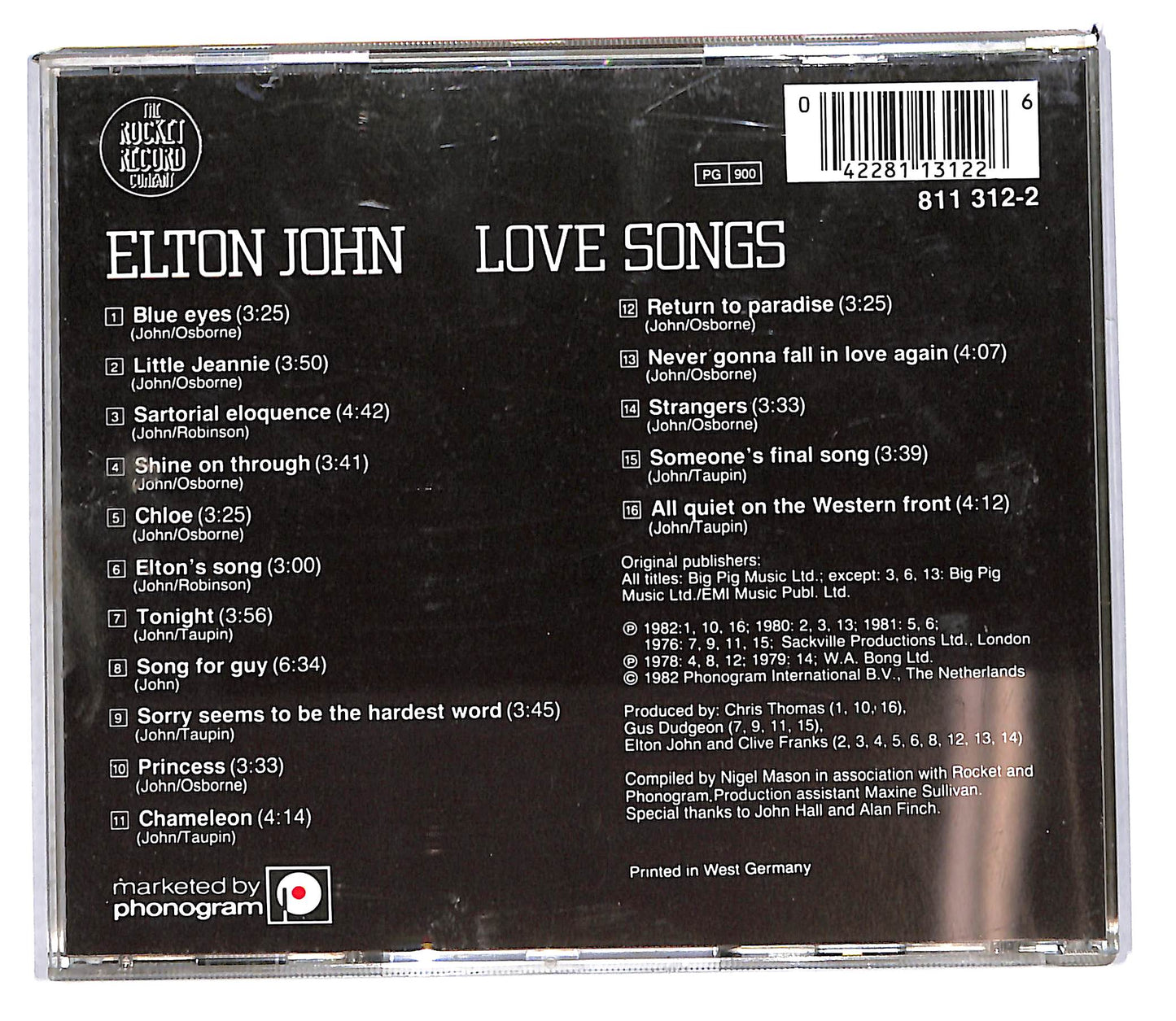 EBOND Elton John - Love Songs CD CD103545