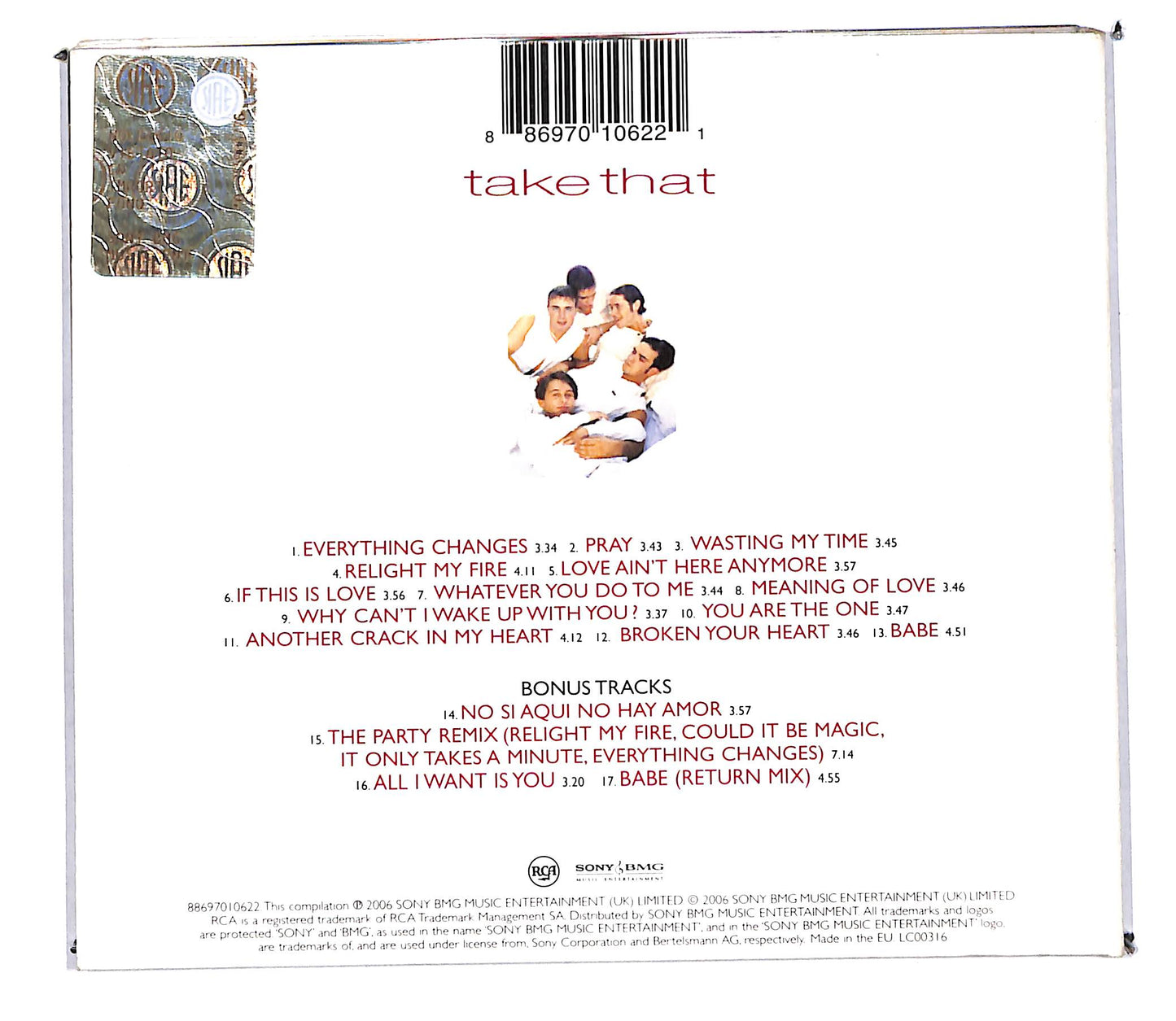 EBOND Take That - Everything Changes DIGIPACK CD CD103663
