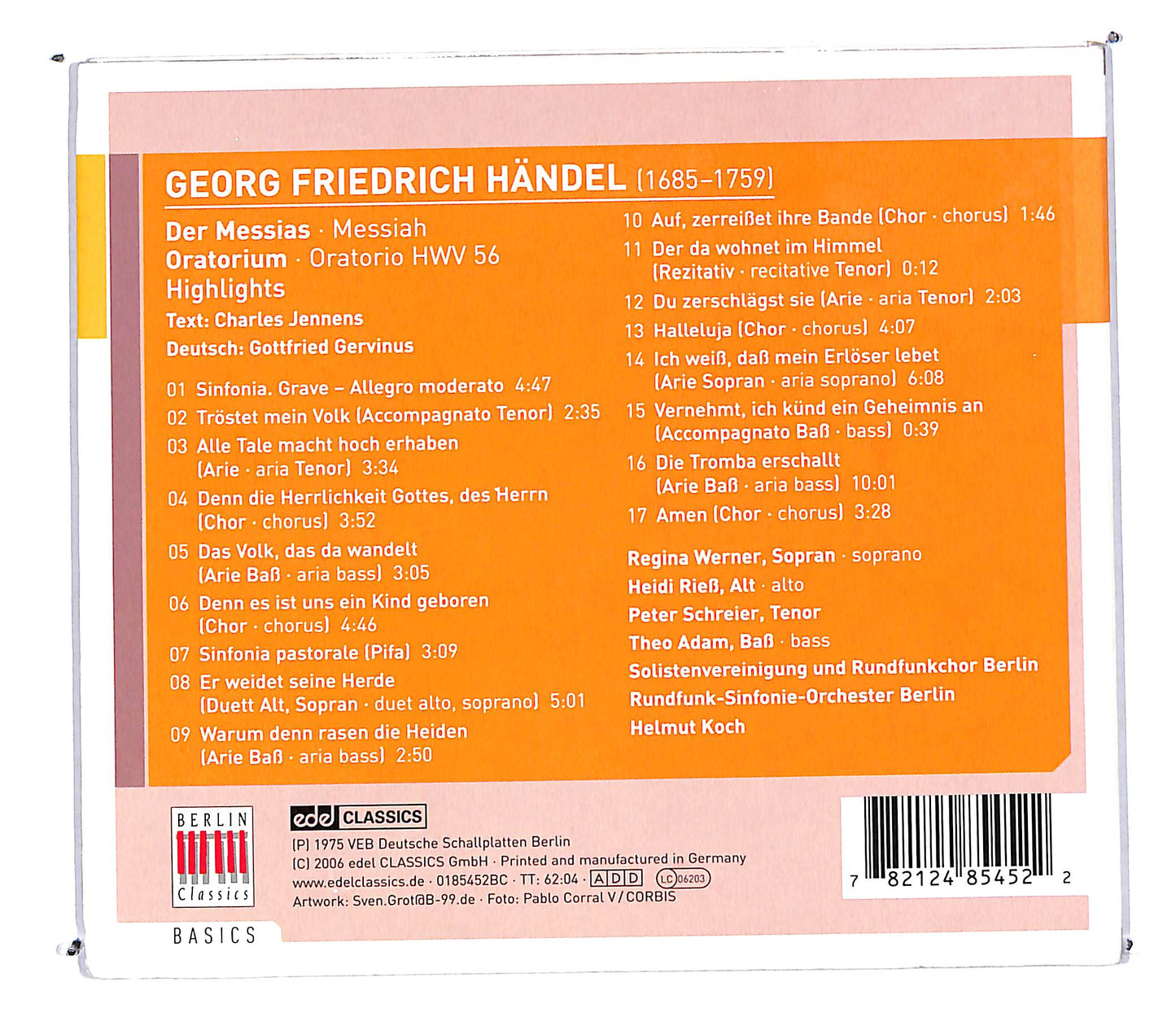 EBOND Handel - Der Messias - Messiah Highlights DIGIPACK CD CD103726