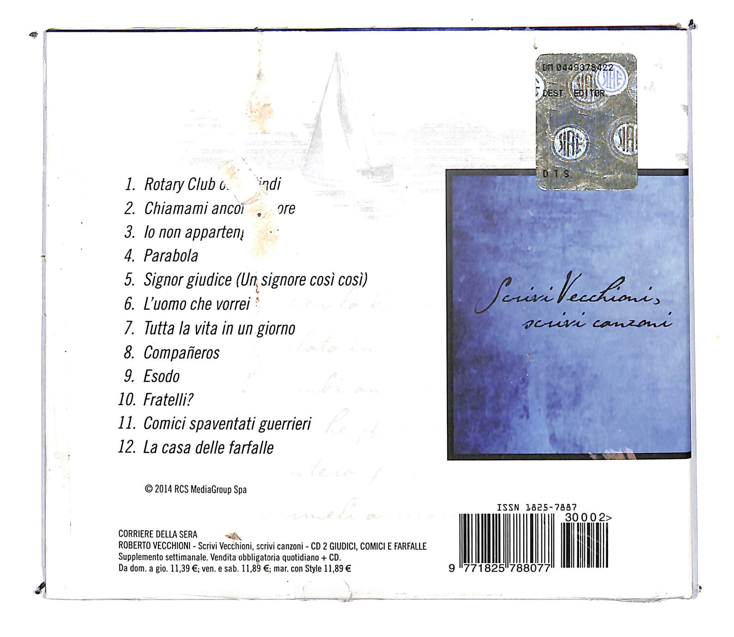EBOND Roberto Vecchioni - Giudici Comici e Farfalle n.2 DIGIPACK CD CD103953