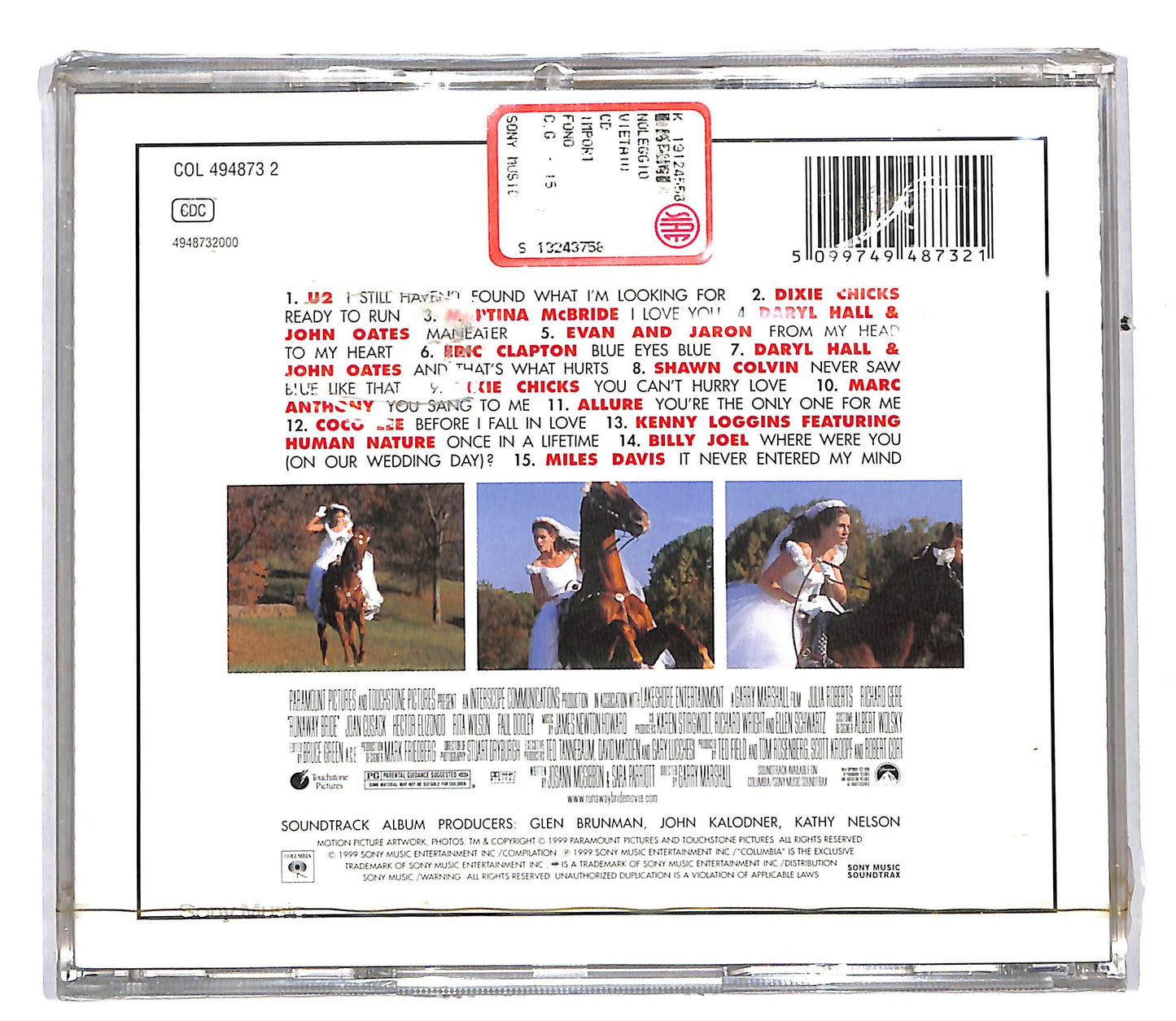 EBOND Various - Runaway Bride (Music From The Motion Picture) CD CD104005