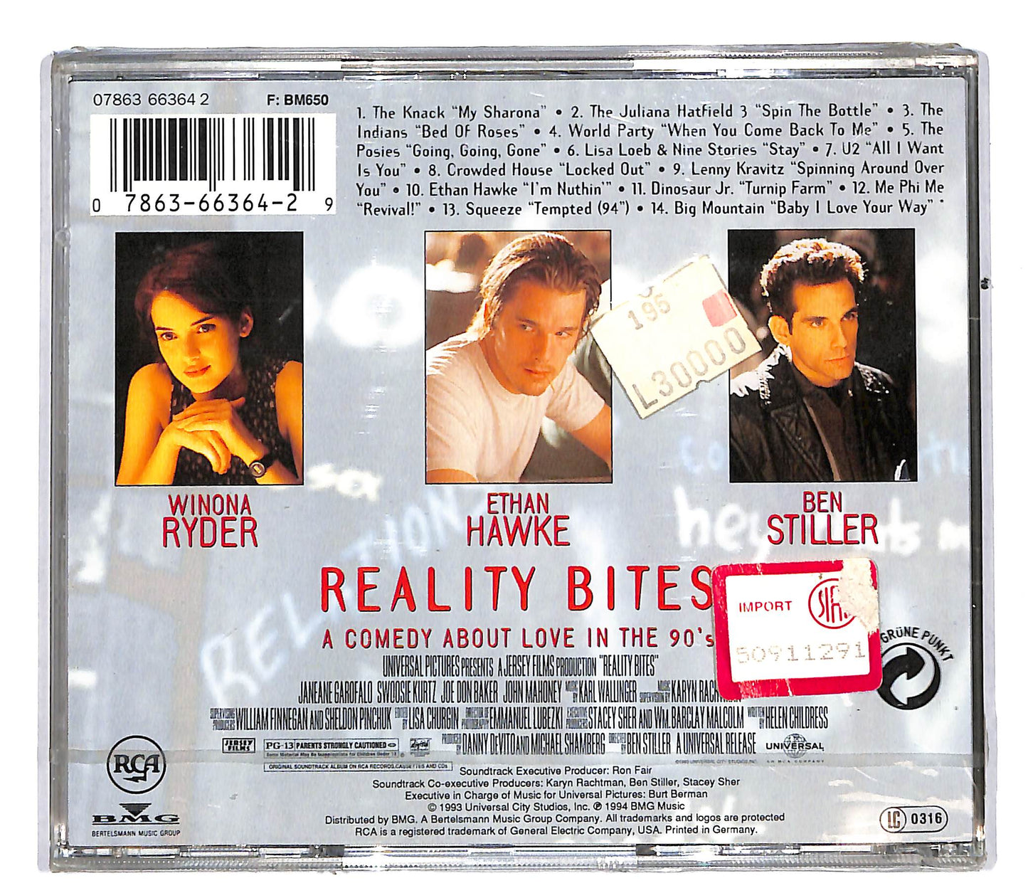 EBOND Various - Reality Bites (Original Motion Picture Soundtrack) CD CD104011