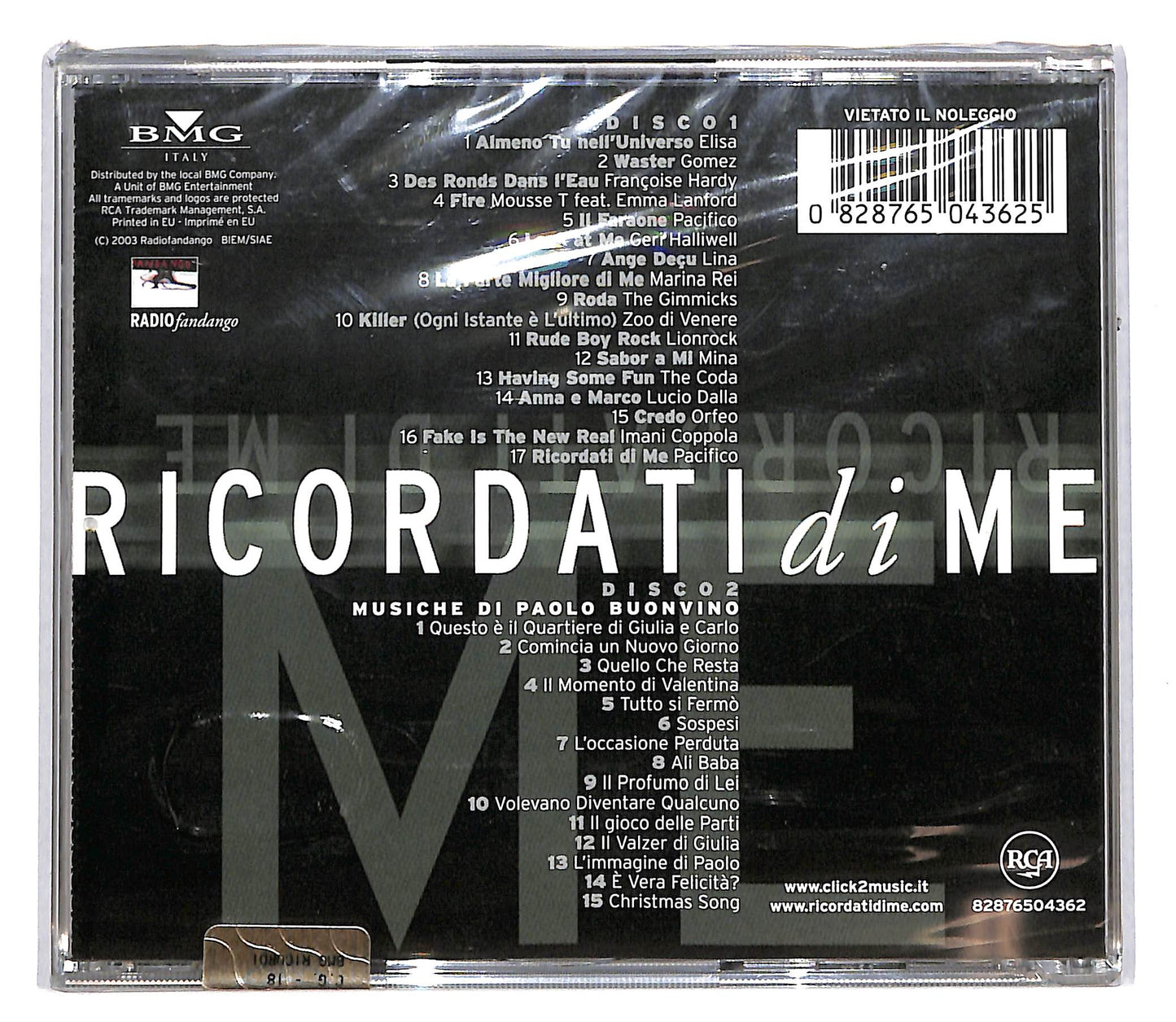 EBOND Various - Ricordati Di Me (Colonna Sonora Originale) CD CD104017