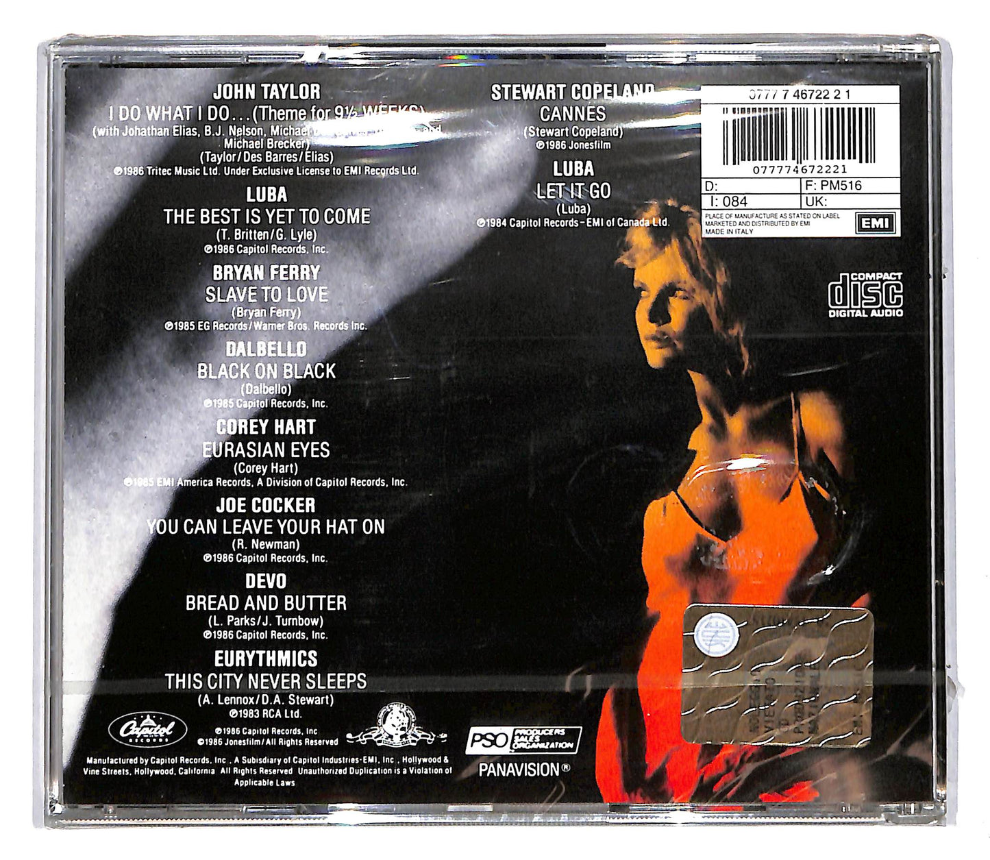 EBOND Various - 9½ Weeks - Original Motion Picture Soundtrack CD CD104030