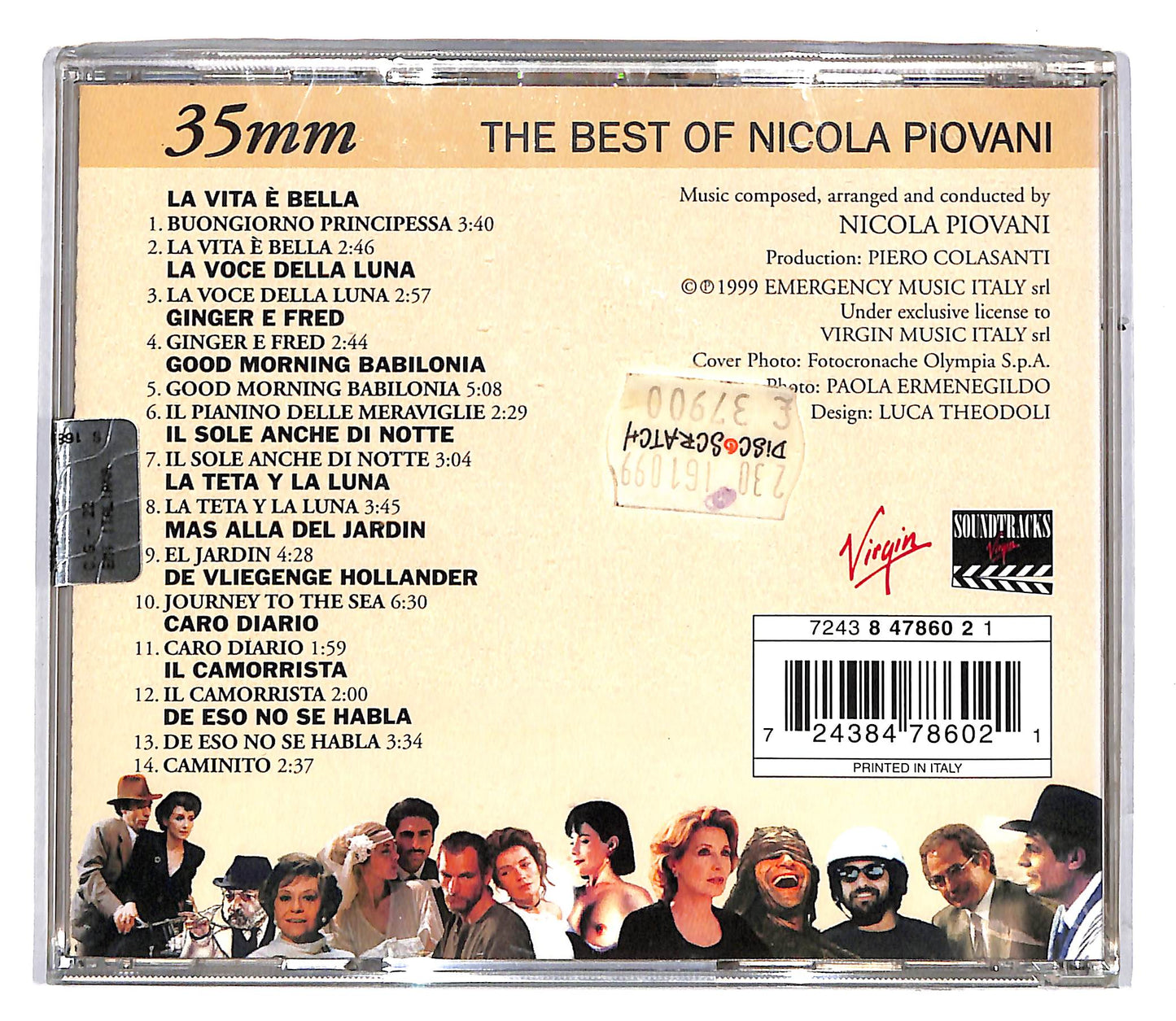 EBOND Nicola Piovani - 35mm The Best Of Nicola Piovani CD CD104039