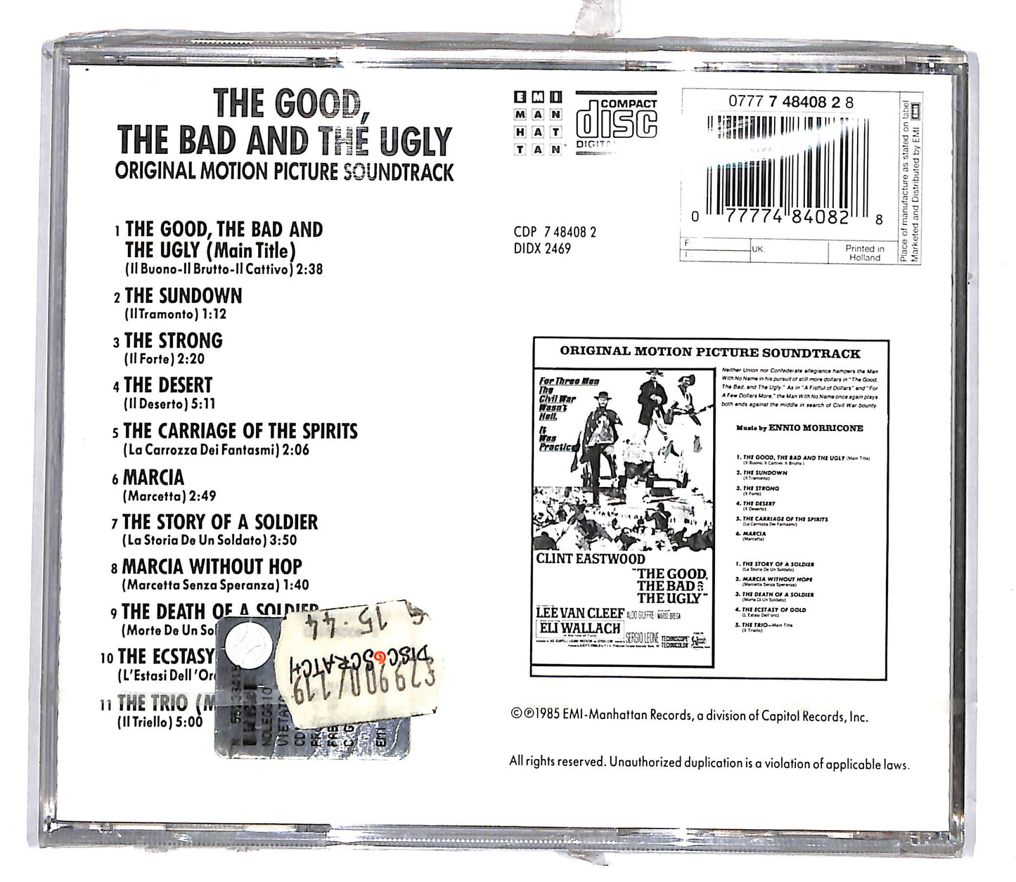 EBOND Ennio Morricone - The Good, The Bad And The Ugly Soundtrack) CD CD104061