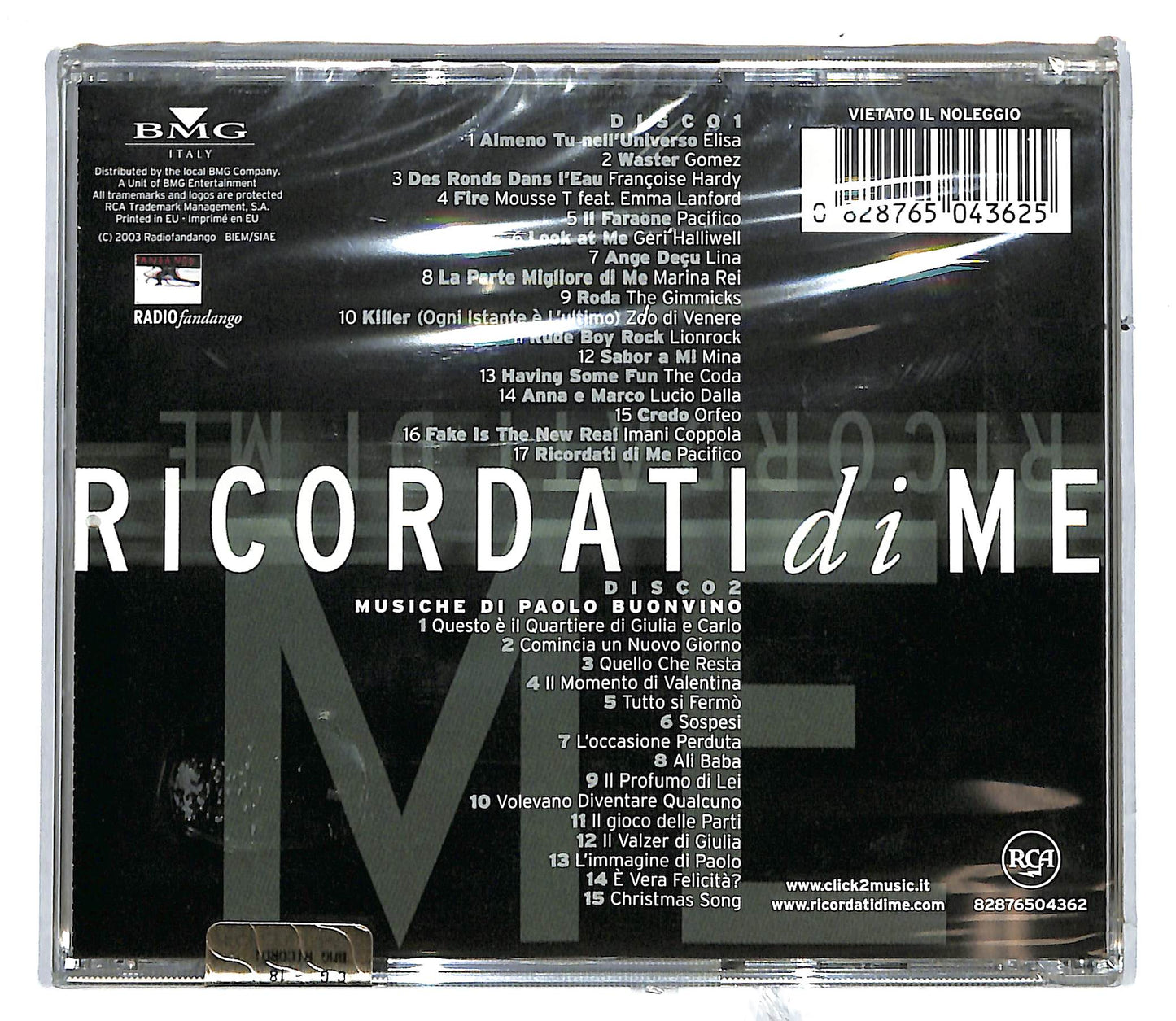 EBOND Various - Ricordati Di Me (Colonna Sonora Originale) CD CD104110