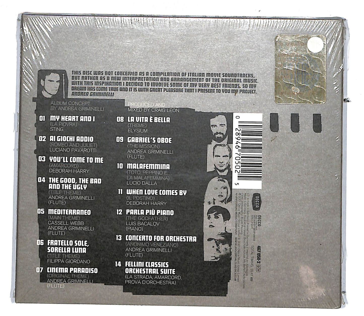 EBOND Various - Andrea Griminelli's Cinema Italiano DIGIPACK CD CD104133