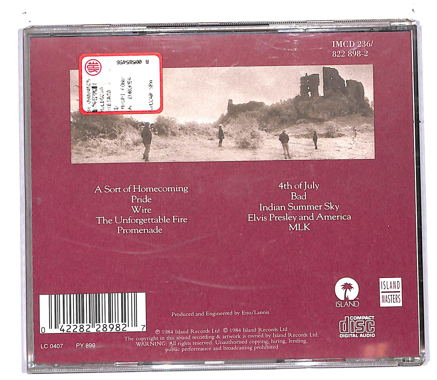 EBOND U2 - The Unforgettable Fire CD CD104813