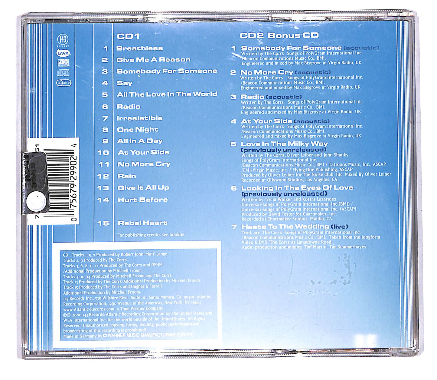 EBOND The Corrs - In Blue CD CD104913