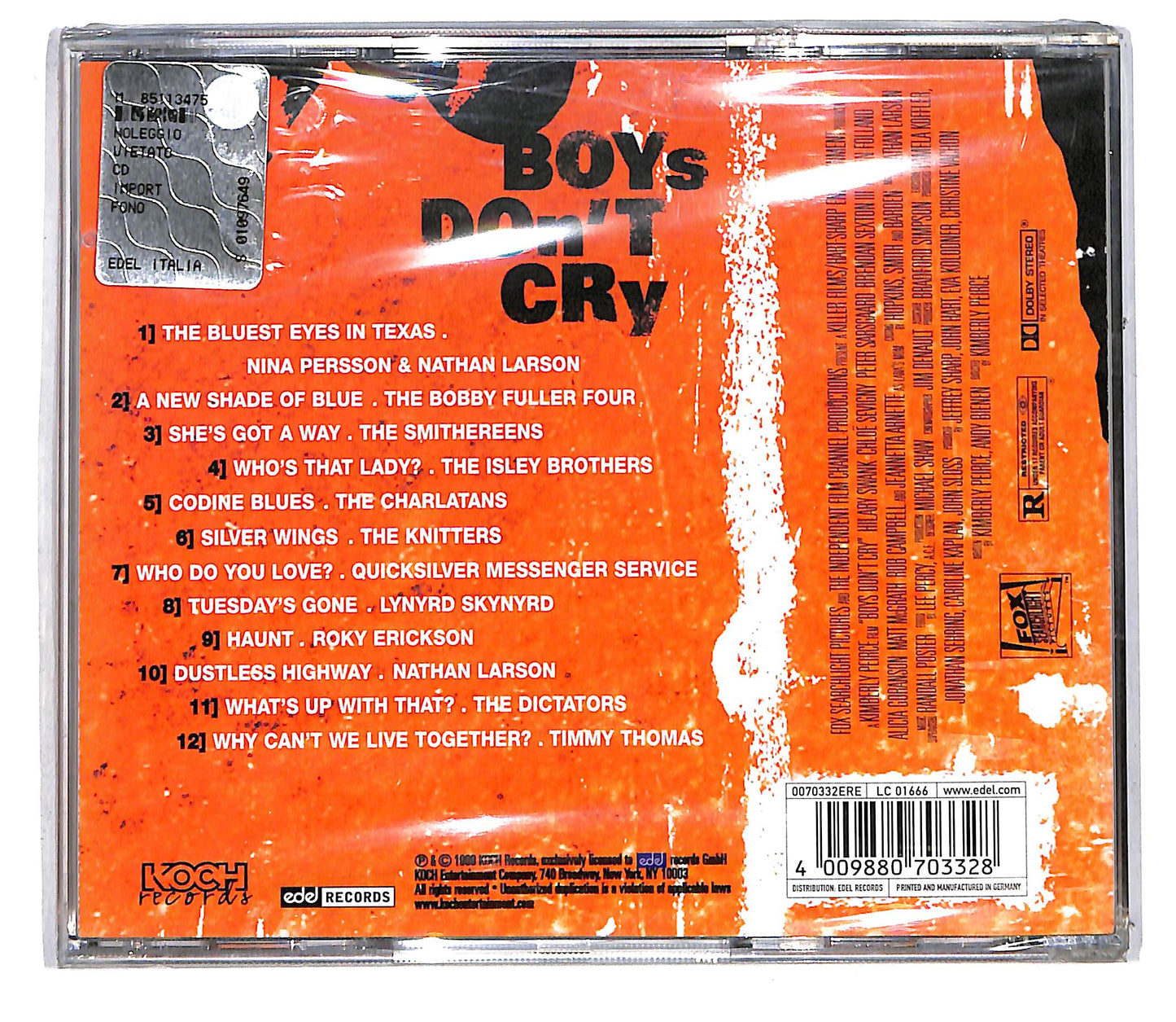 EBOND Various - Boys Don't Cry ( Soundtrack) CD CD105034