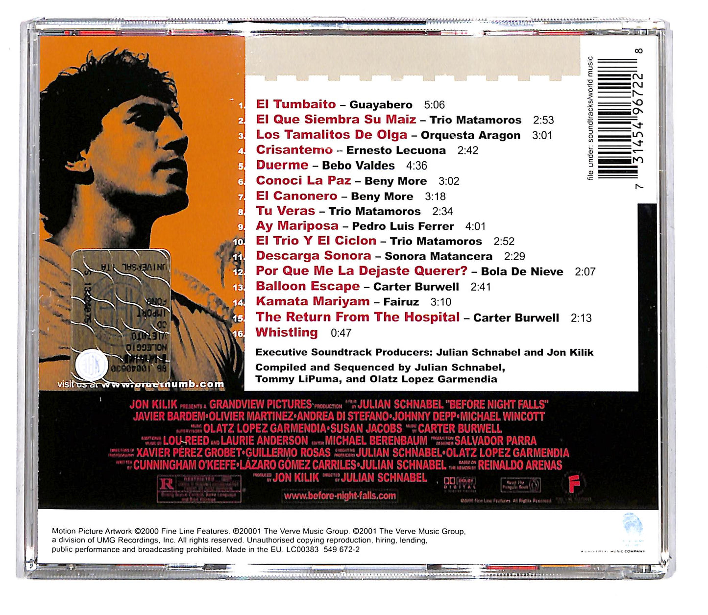 EBOND Carter Burwell - Before Night Falls ( Soundtrack) CD CD105048