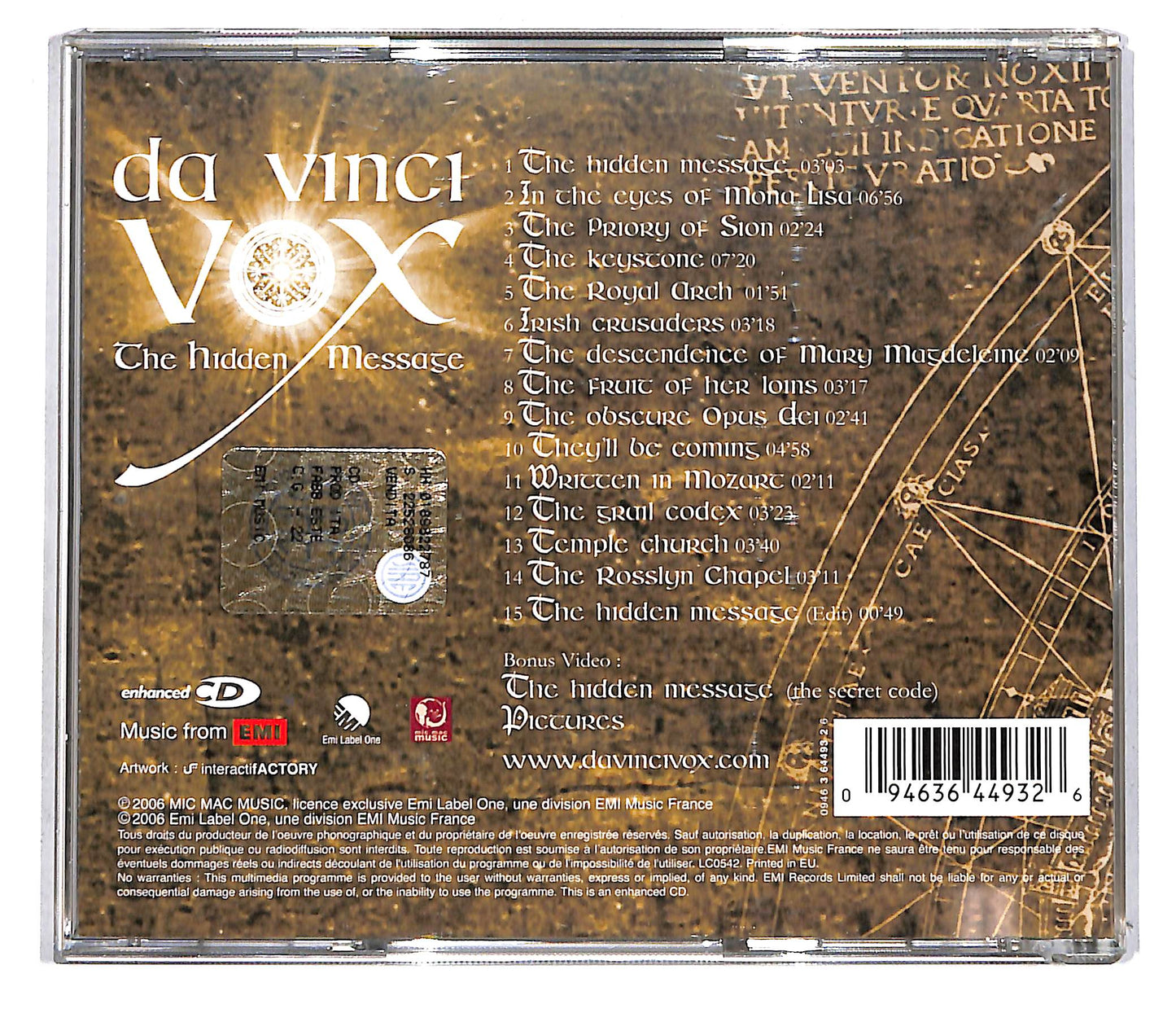 EBOND Da Vinci Vox - The Hidden Message CD CD105058