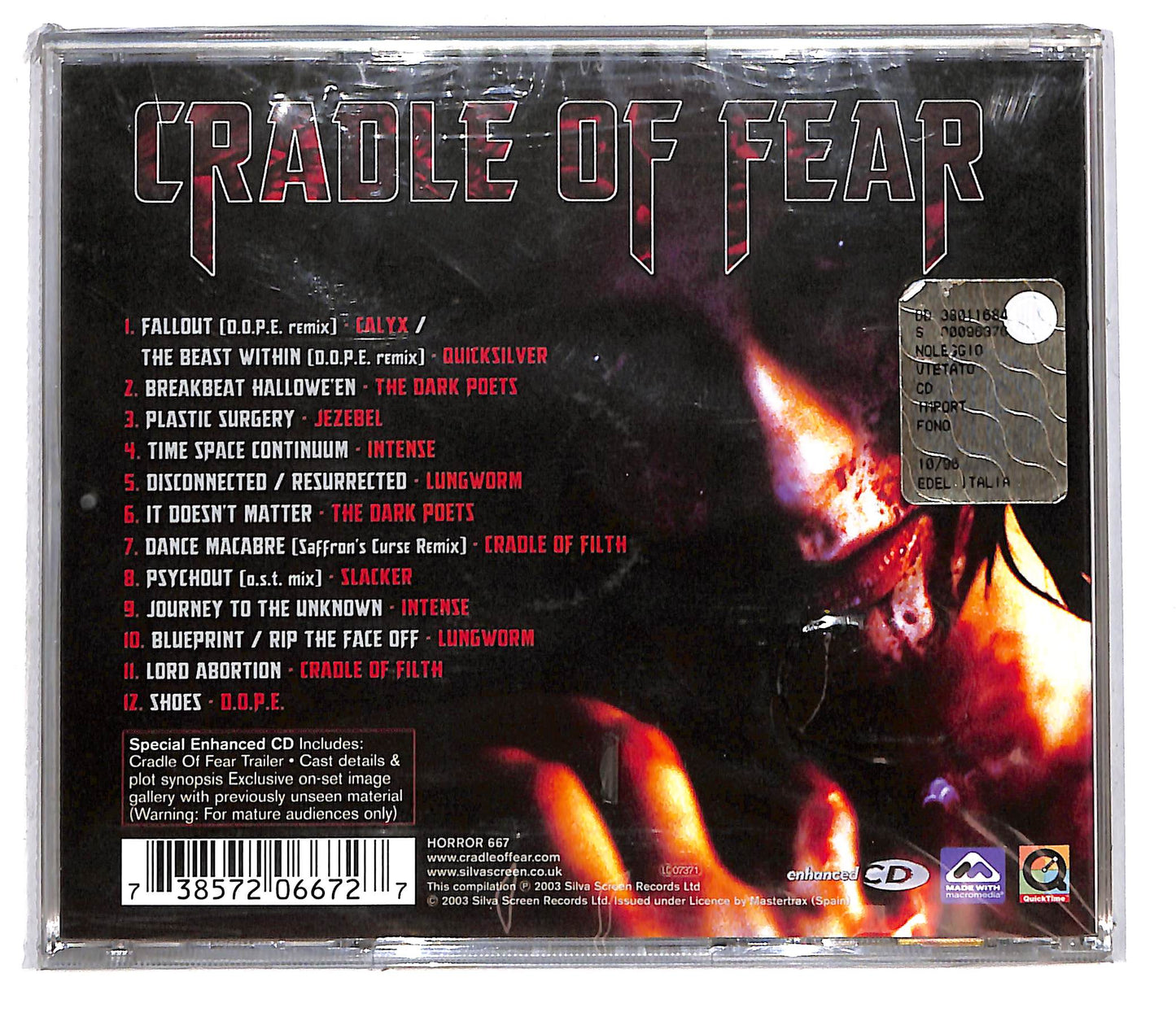 EBOND Various - Cradle Of Fear CD CD105111