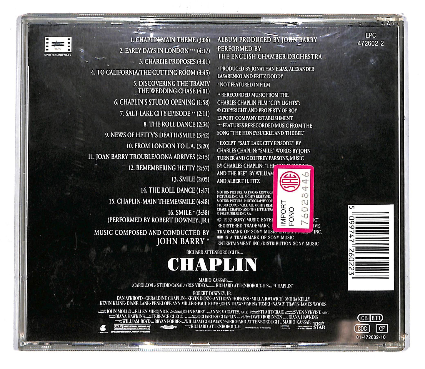 EBOND John Barry - Chaplin ( Soundtrack) CD CD105129