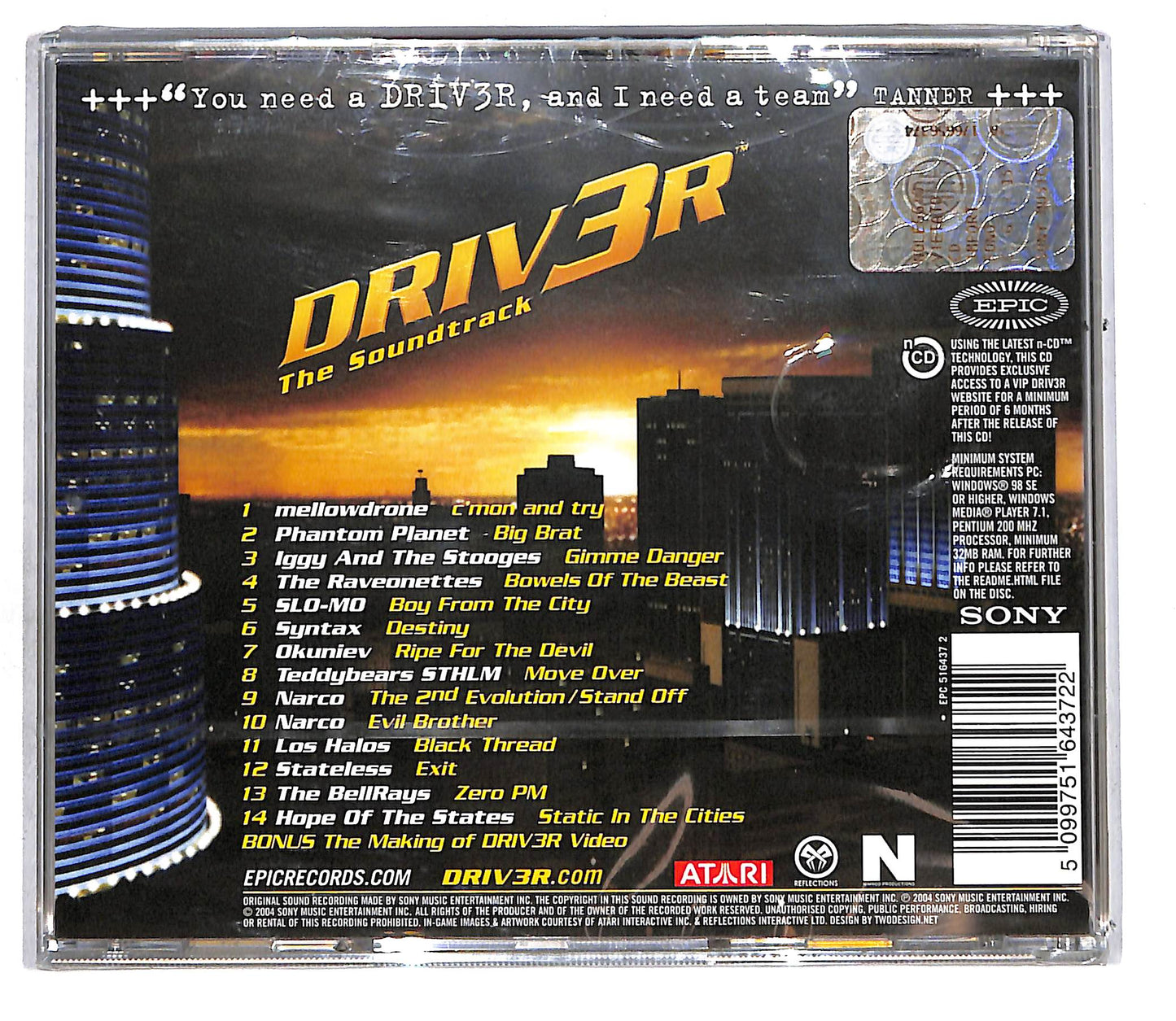 EBOND Various - Driv3r - The Soundtrack CD CD105148