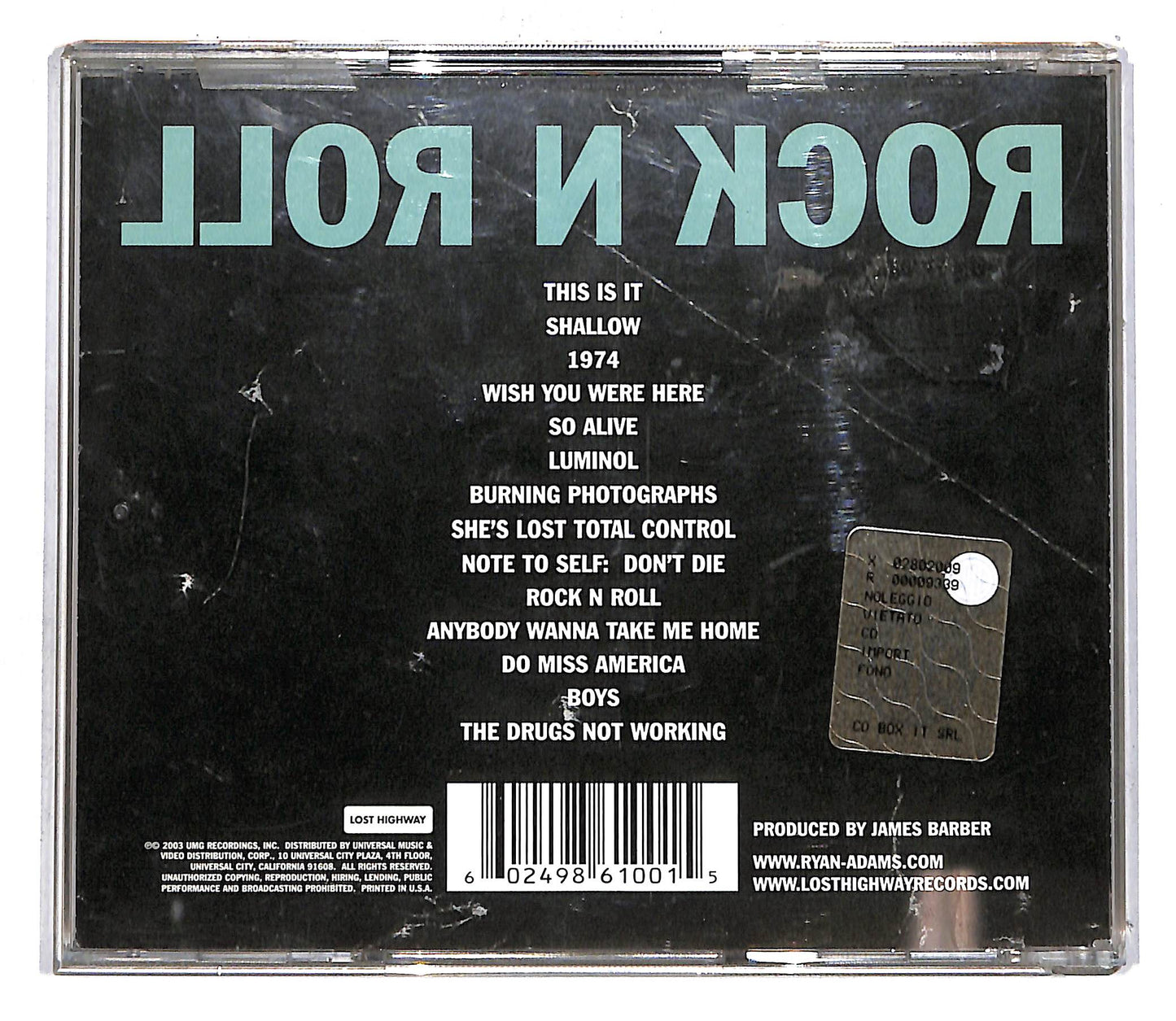 EBOND Ryan Adams - Rock N Roll CD CD105150
